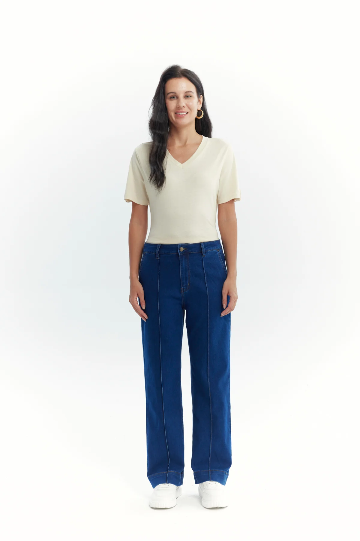Jeans Mujer Calce Recto Azul Oscuro - Image 4