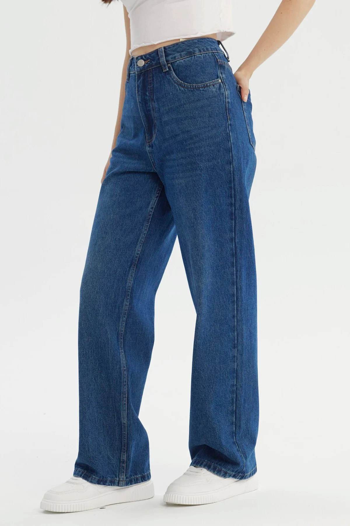 Jeans Mujer Calce Recto Azul Oscuro - Image 2