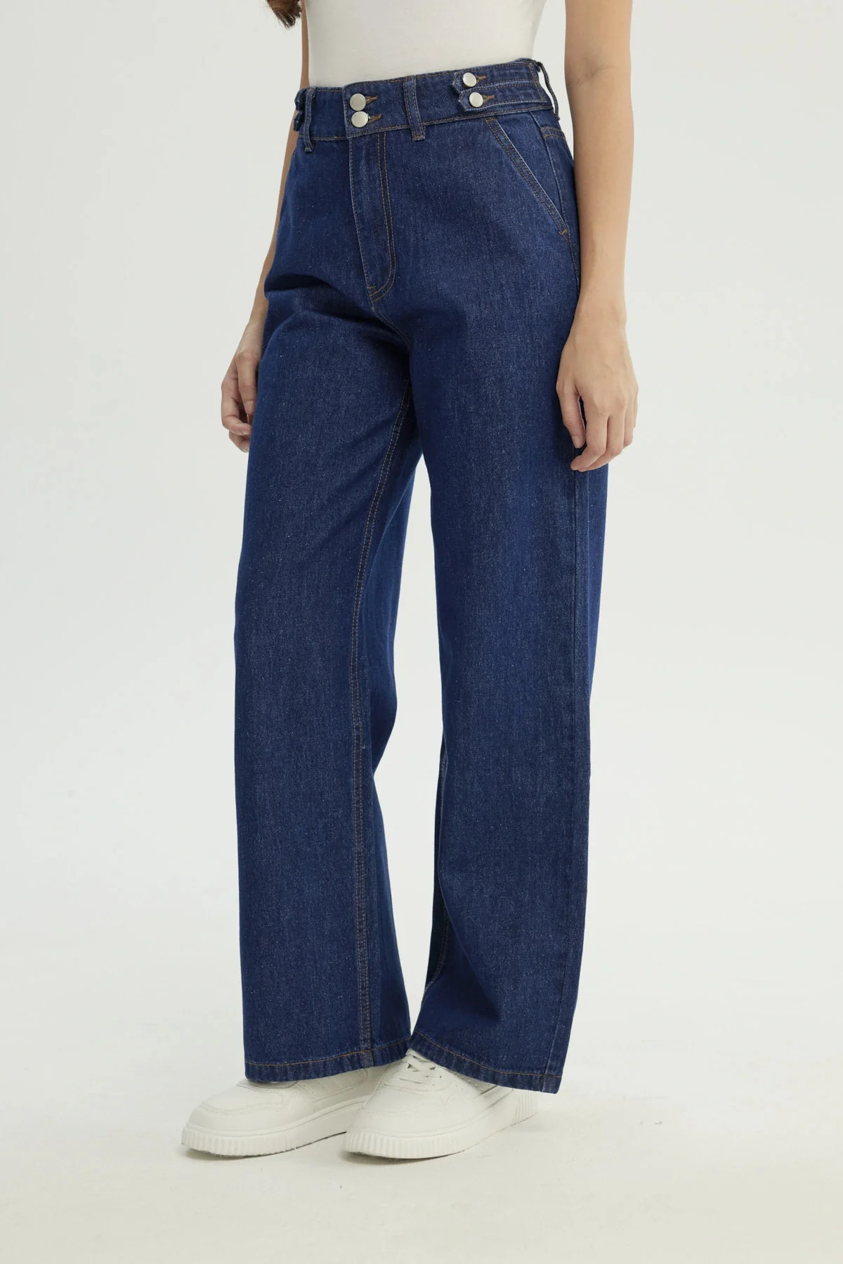Jeans Mujer Calce Recto Azul Oscuro - Image 2