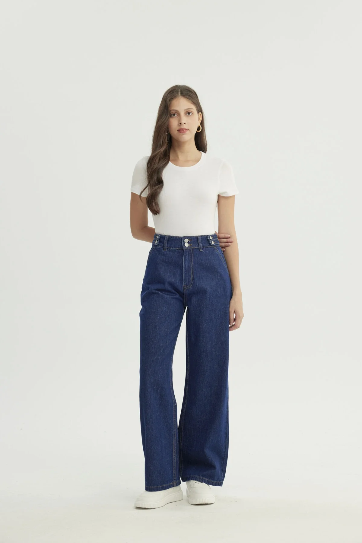 Jeans Mujer Calce Recto Azul Oscuro - Image 4