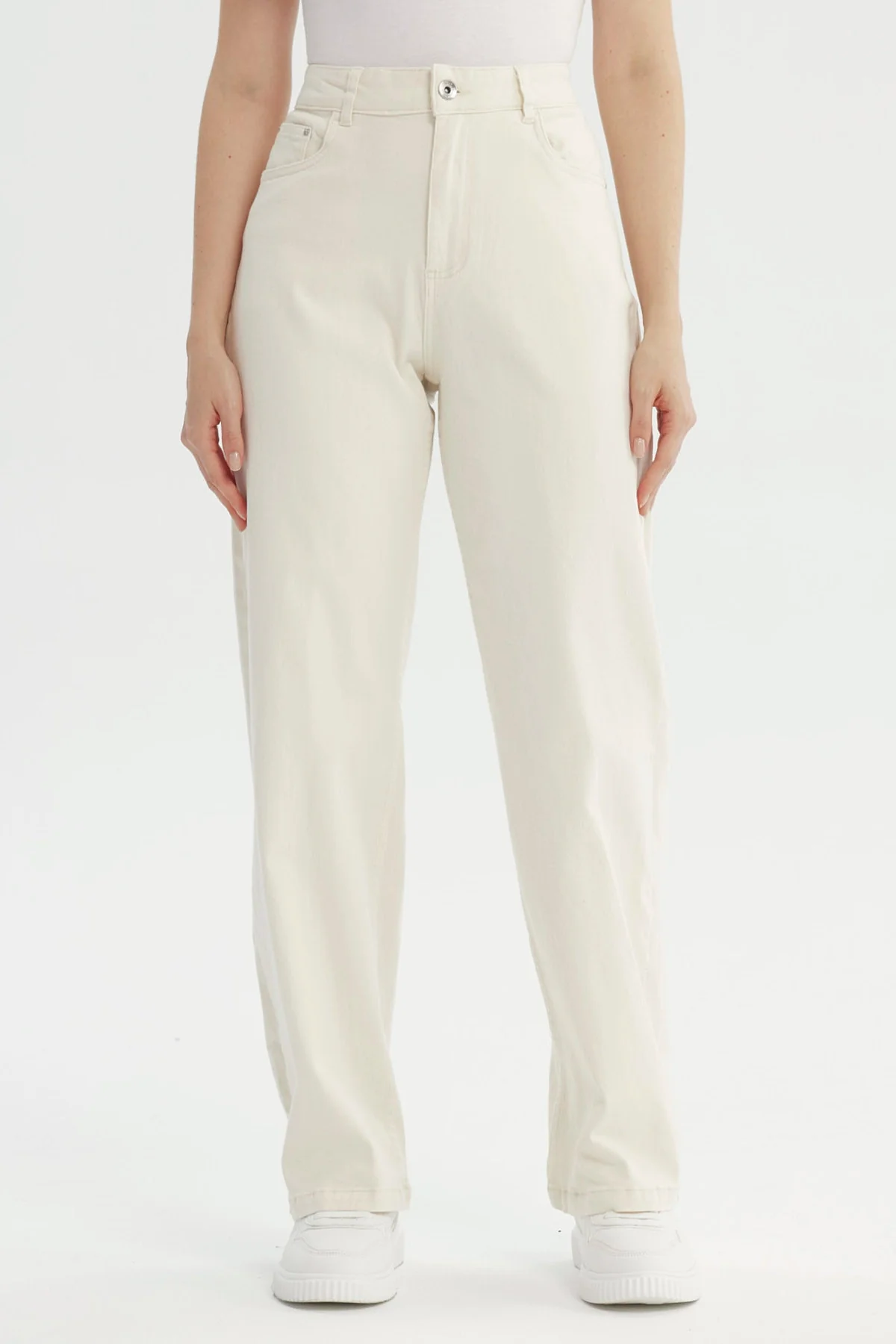 Jeans Mujer Calce Recto Crudo