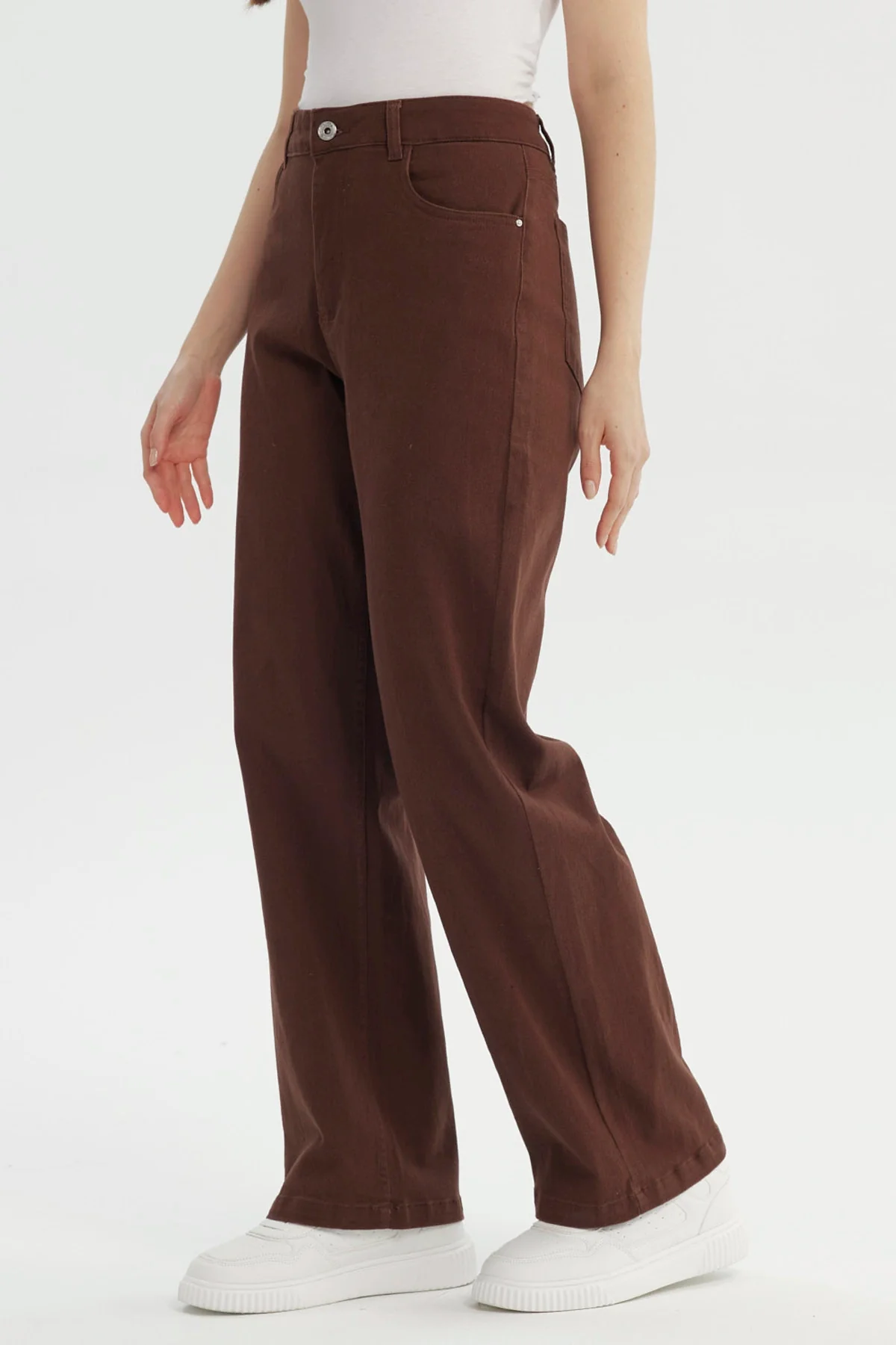Jeans Mujer Calce Recto Marron - Image 2