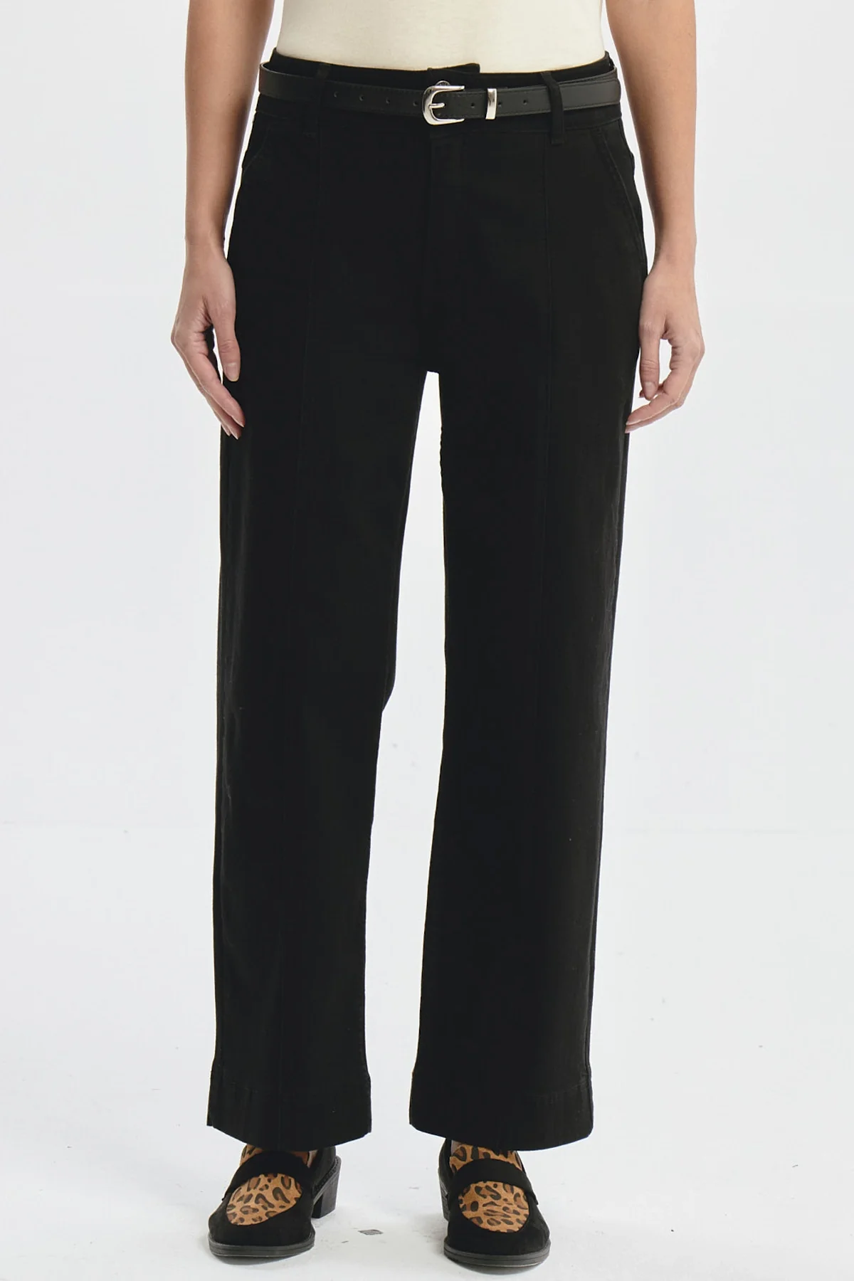 Jeans Mujer Calce Recto Negro