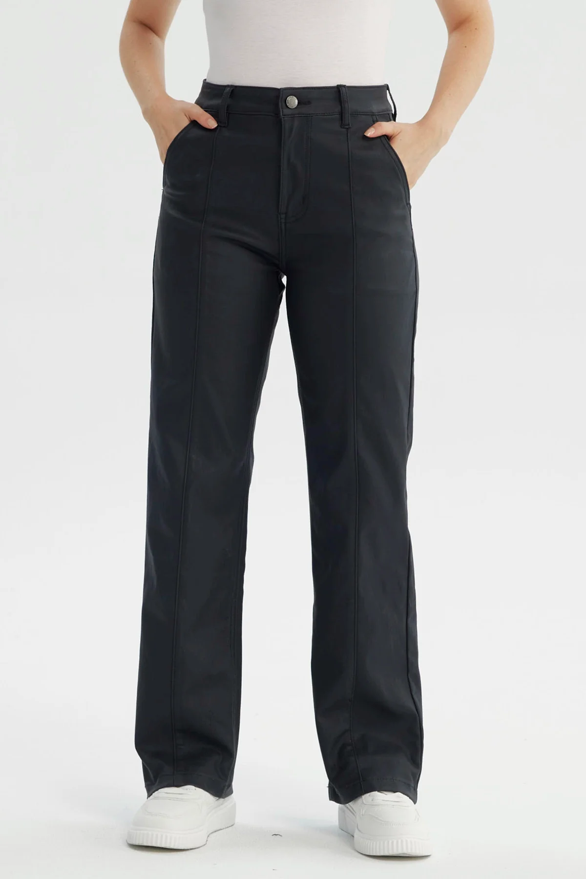 Jeans Mujer Calce Recto Negro