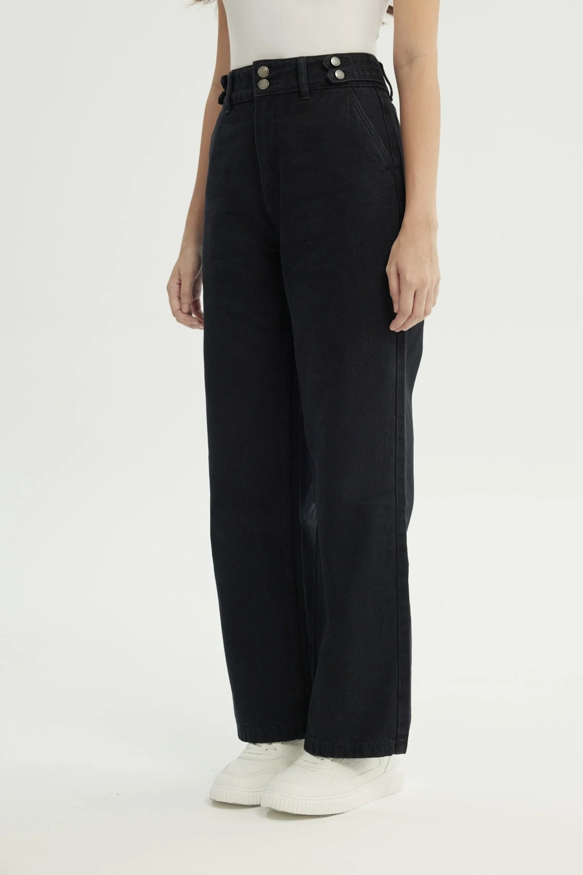 Jeans Mujer Calce Recto Negro - Image 2