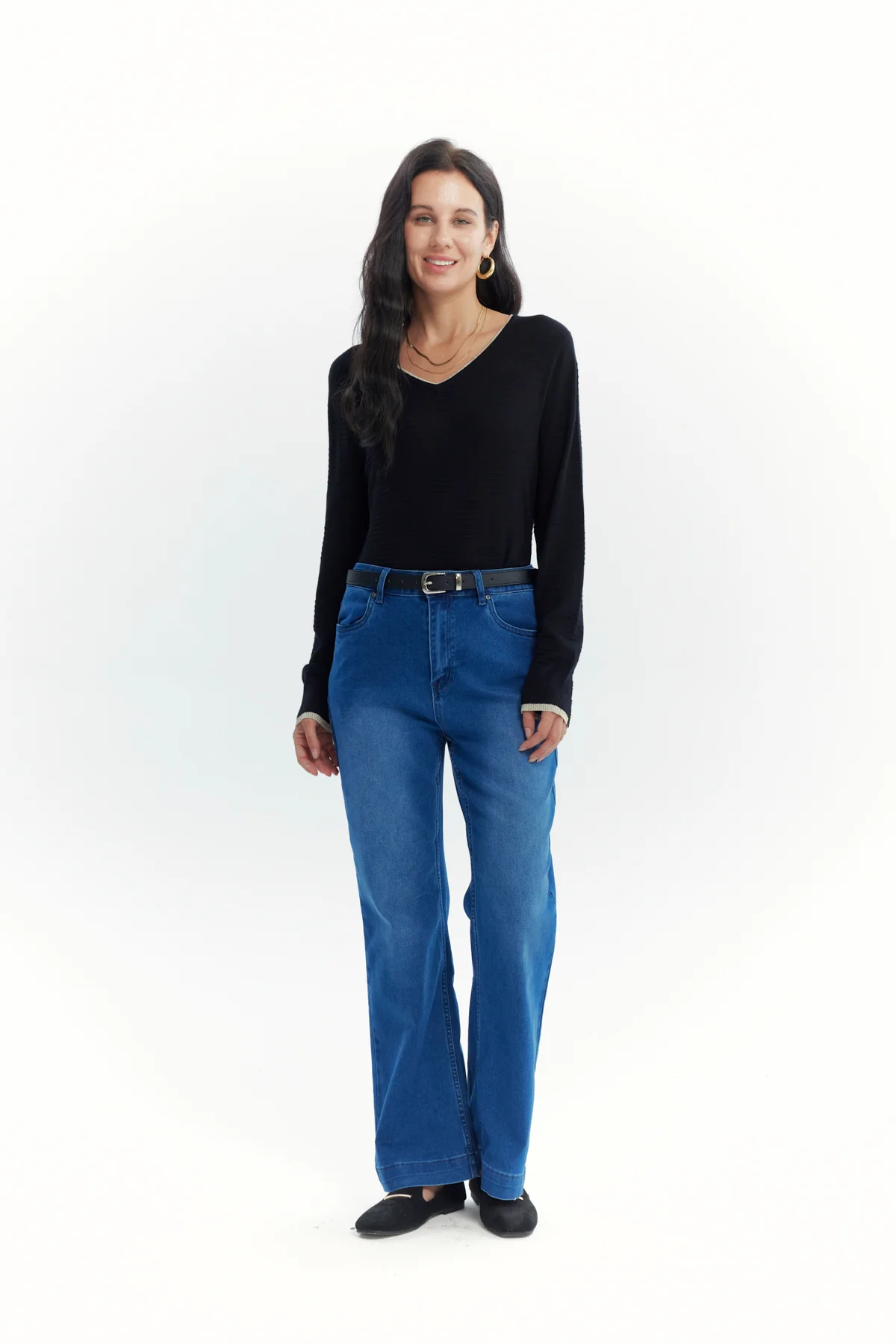 Jeans Mujer Flare Azul - Image 4