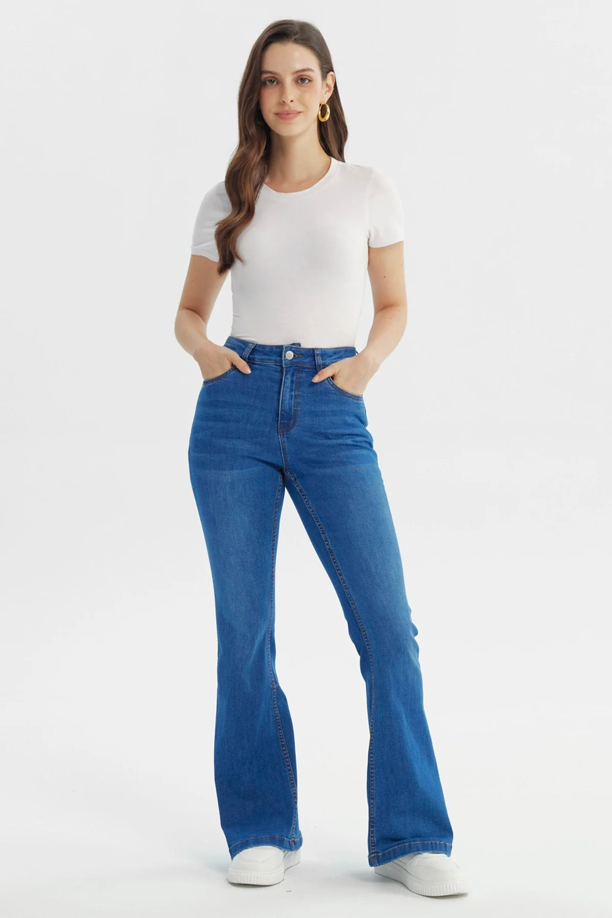 Jeans Mujer Flare Azul - Image 4