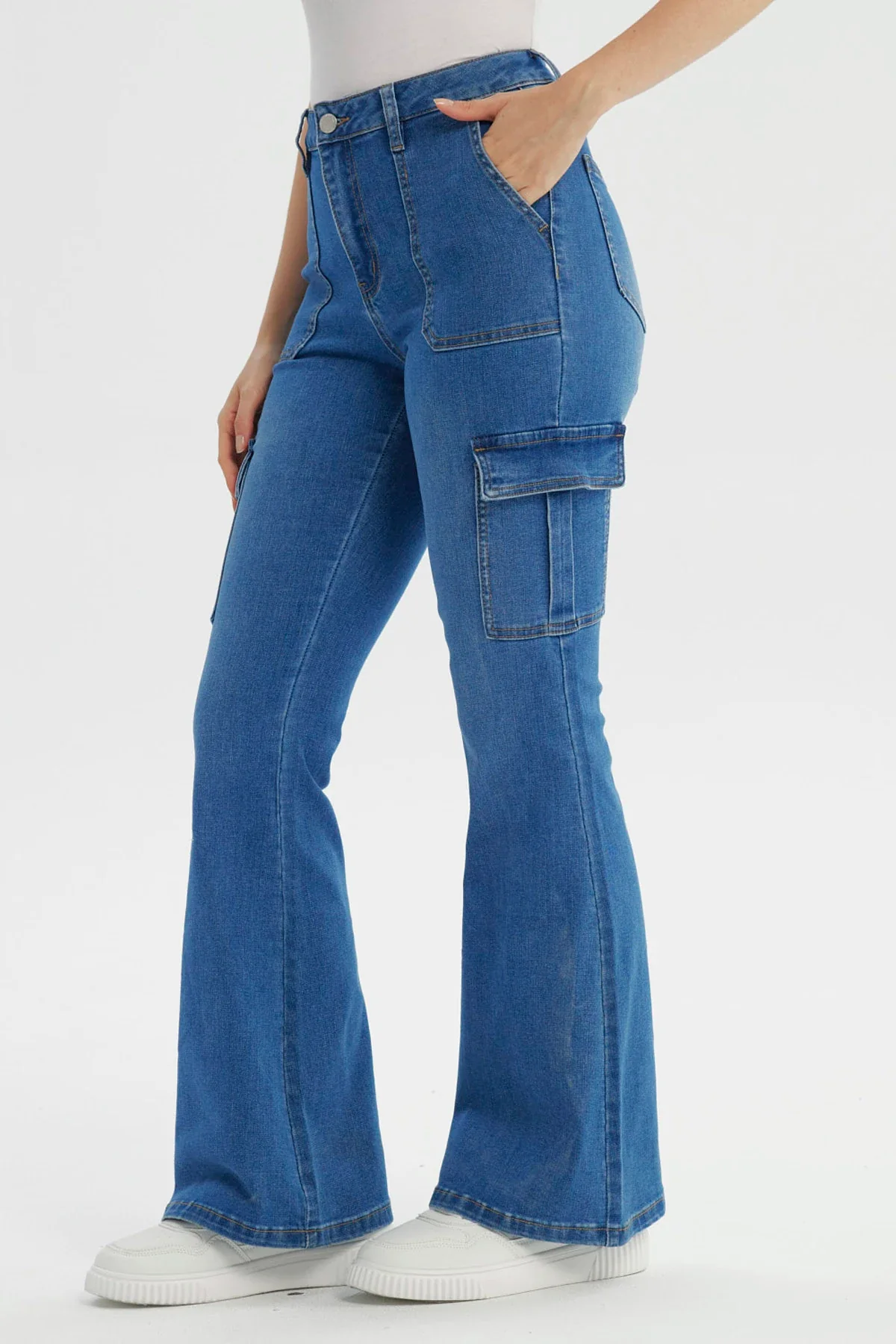 Jeans Mujer Flare Azul - Image 2