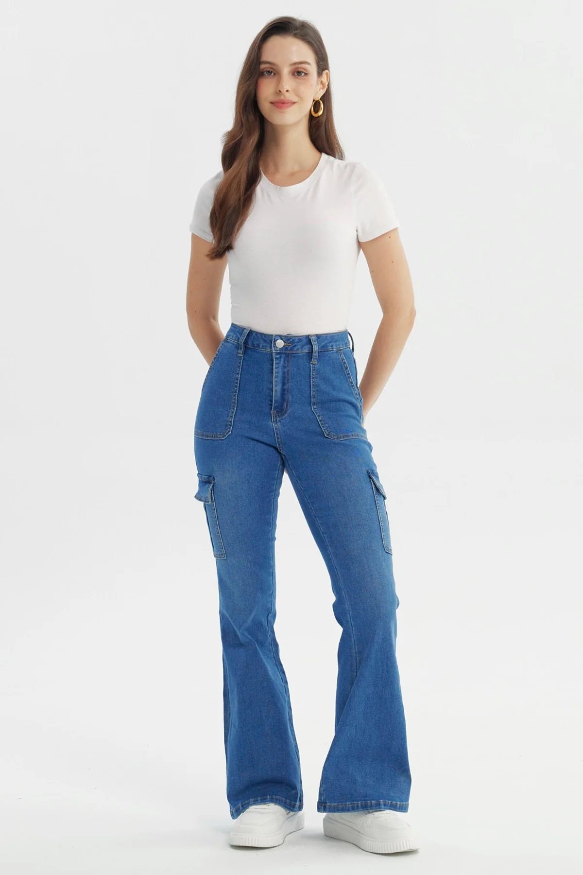 Jeans Mujer Flare Azul - Image 4