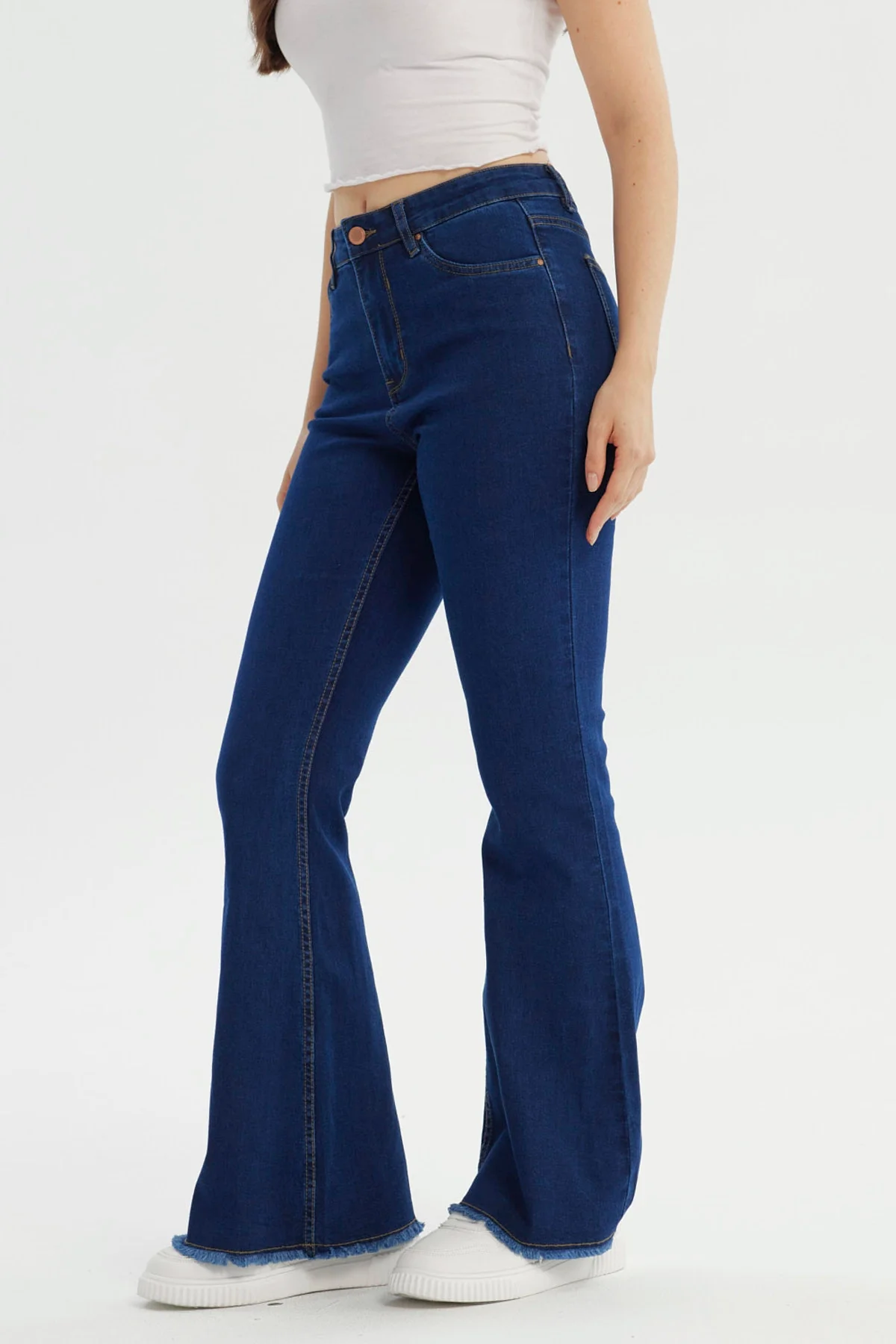 Jeans Mujer Flare Azul Oscuro - Image 2
