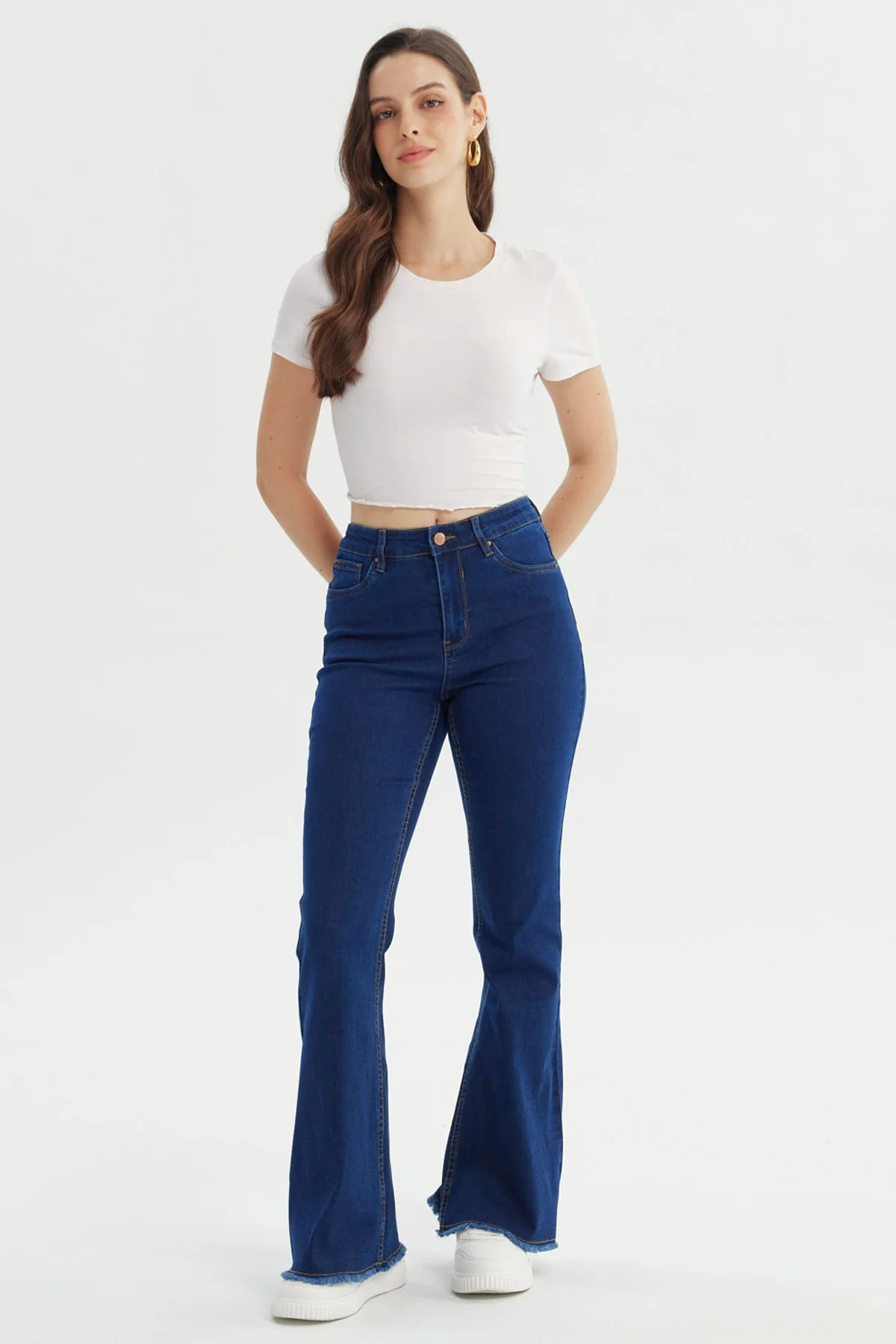Jeans Mujer Flare Azul Oscuro - Image 4