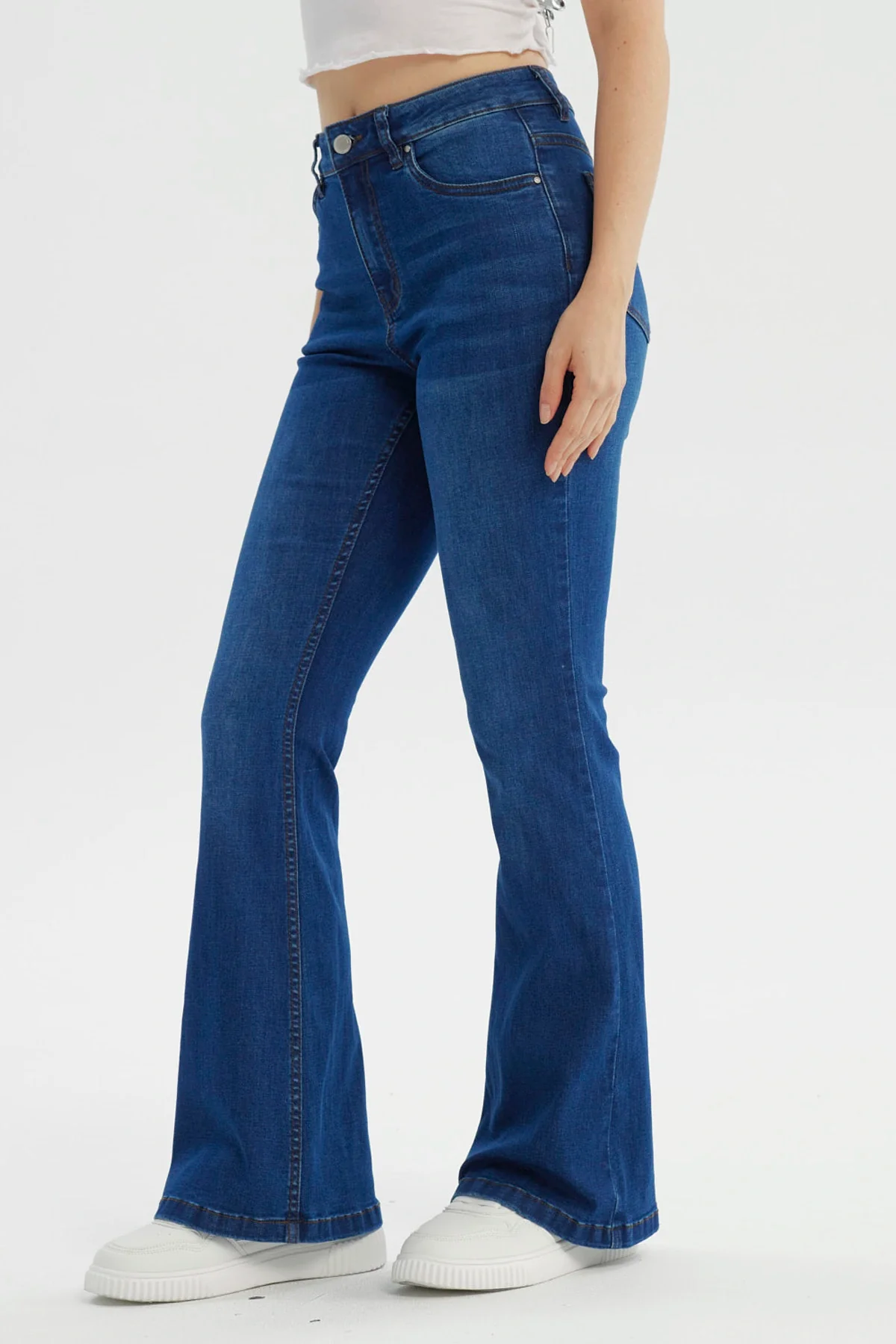 Jeans Mujer Flare Azul Oscuro - Image 2
