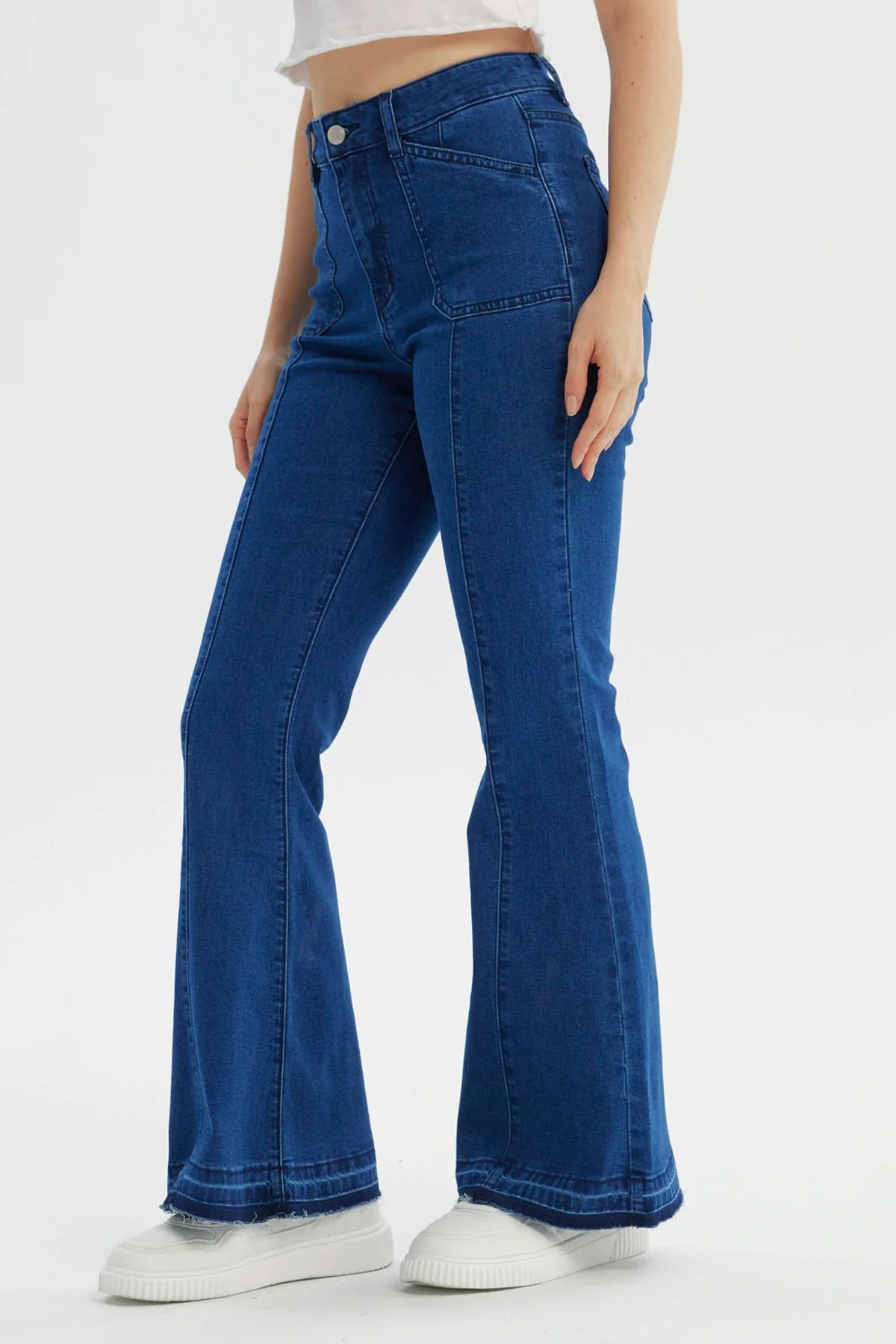 Jeans Mujer Flare Azul Oscuro - Image 2