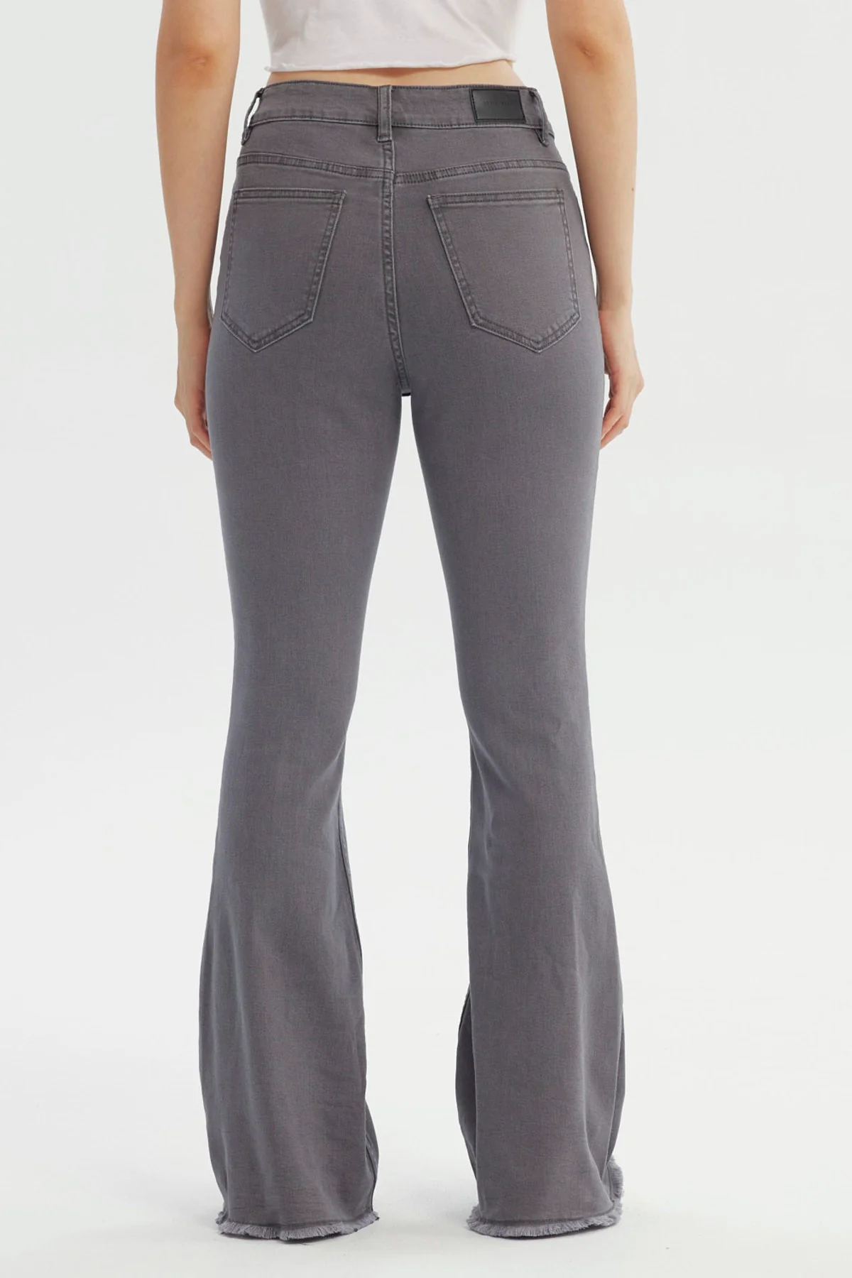 Jeans Mujer Flare Gris - Image 3