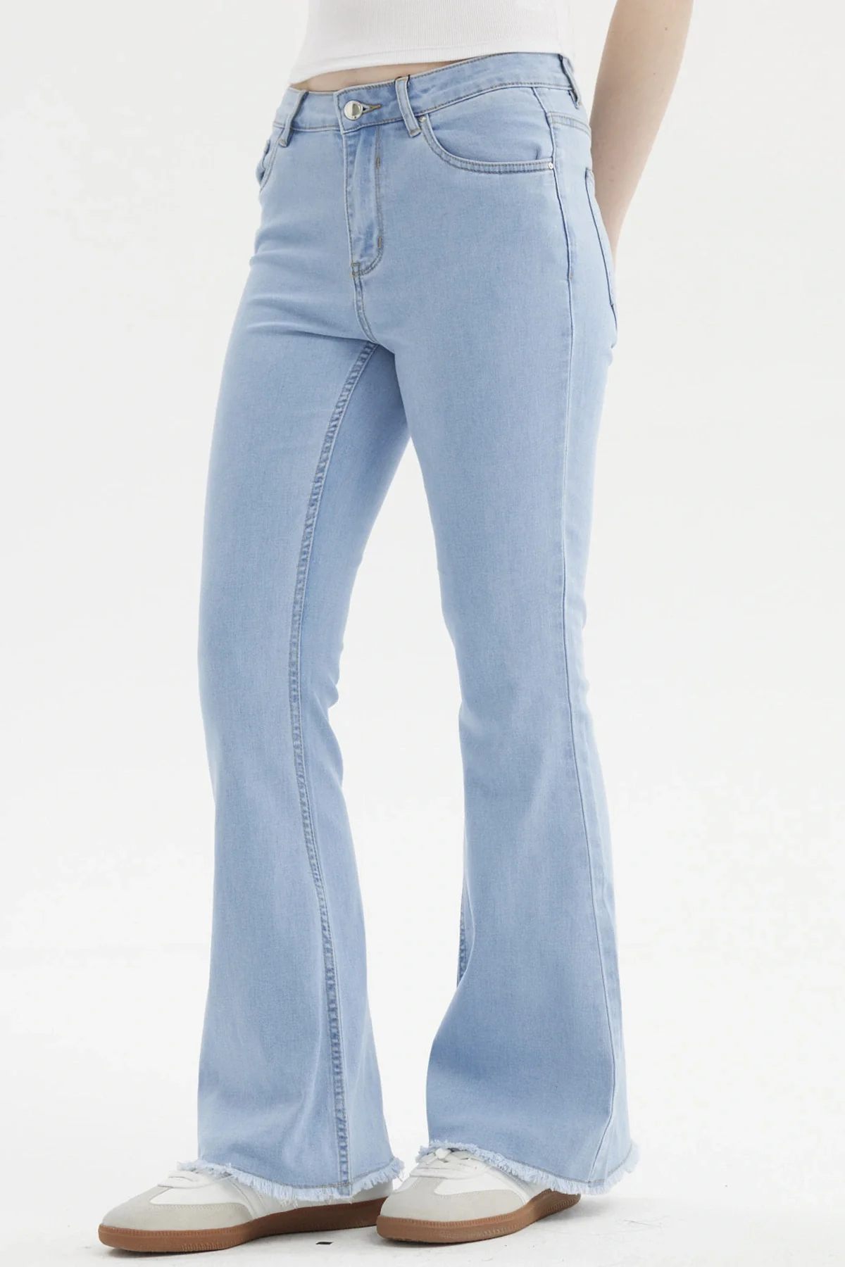 Jeans Mujer Flare Monse Celeste - Image 2