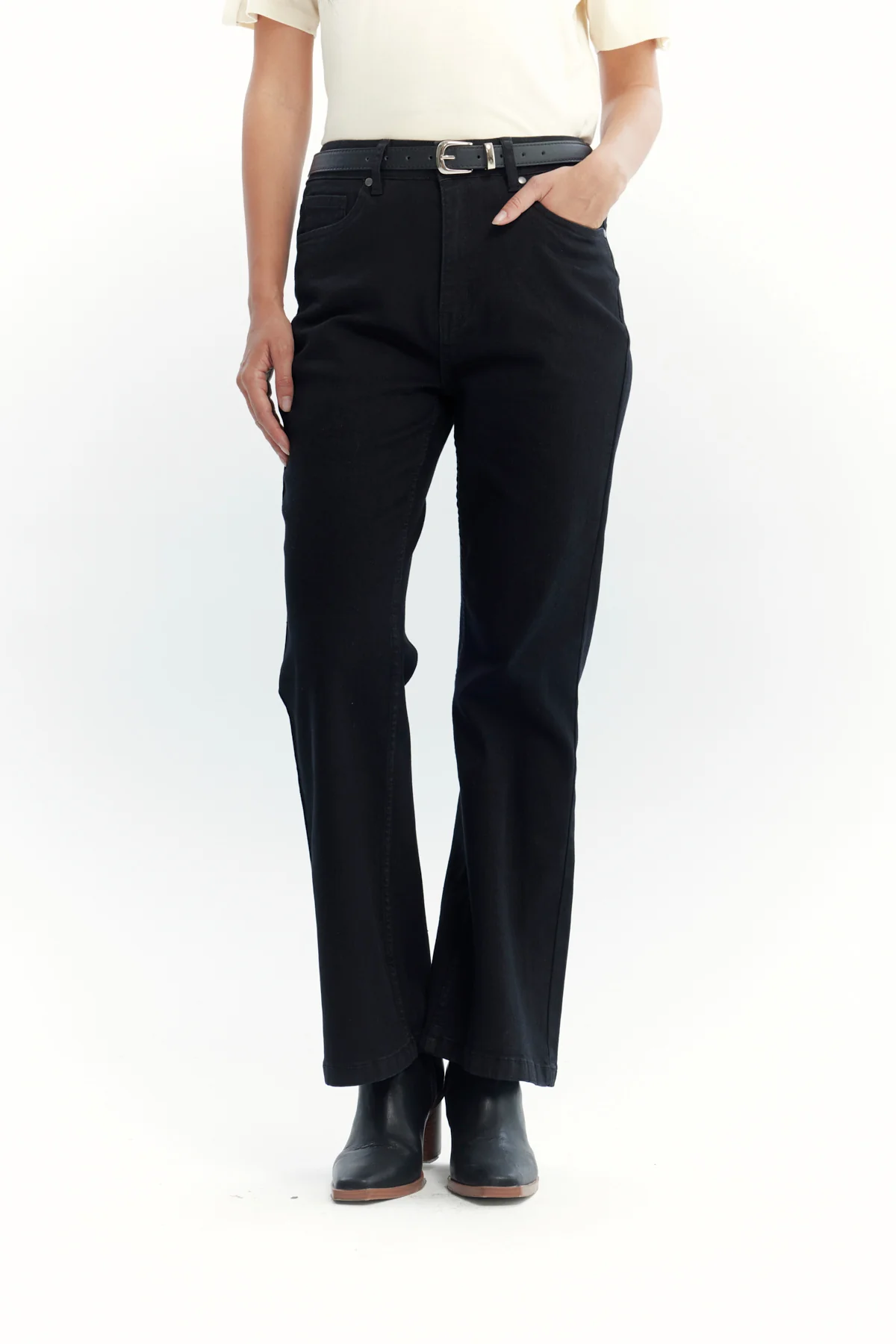 Jeans Mujer Flare Negro