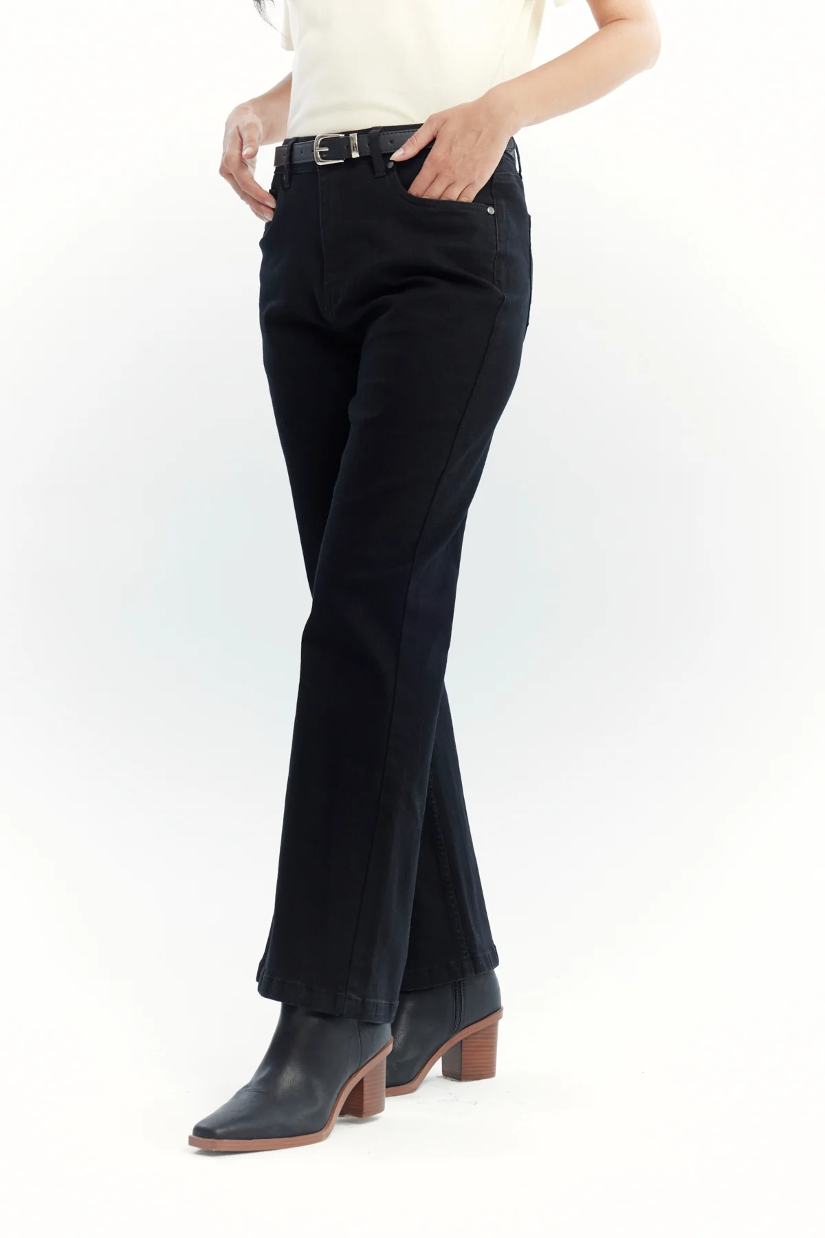 Jeans Mujer Flare Negro - Image 2