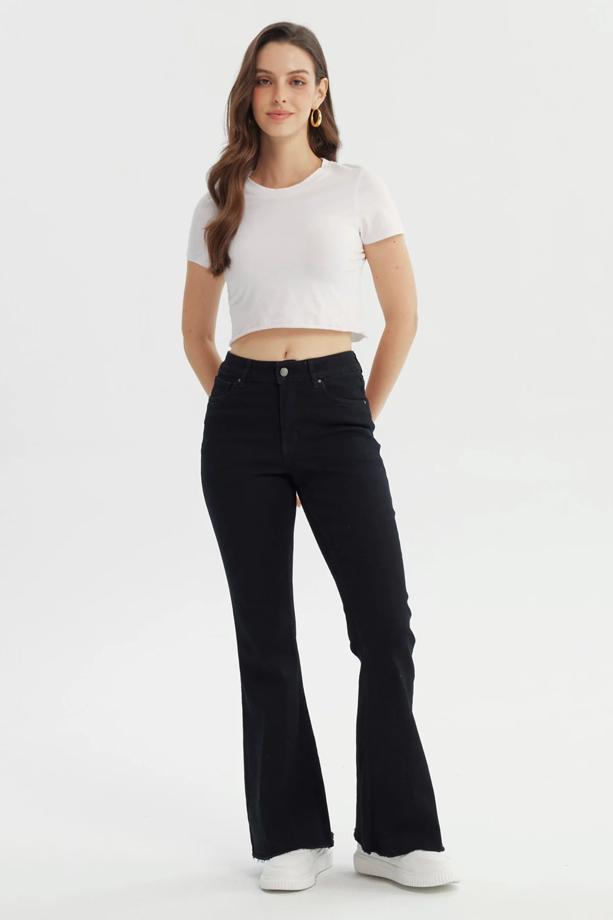 Jeans Mujer Flare Negro - Image 4
