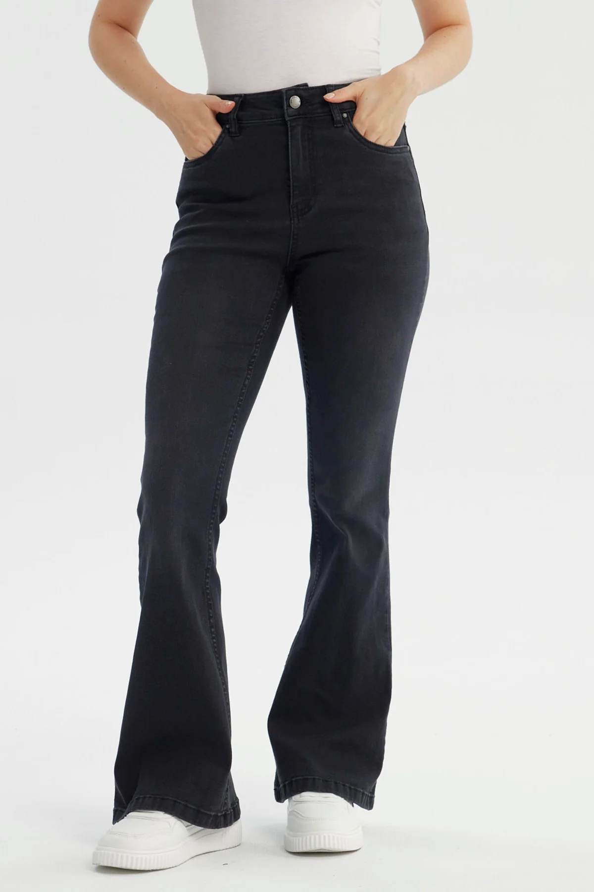 Jeans Mujer Flare Negro