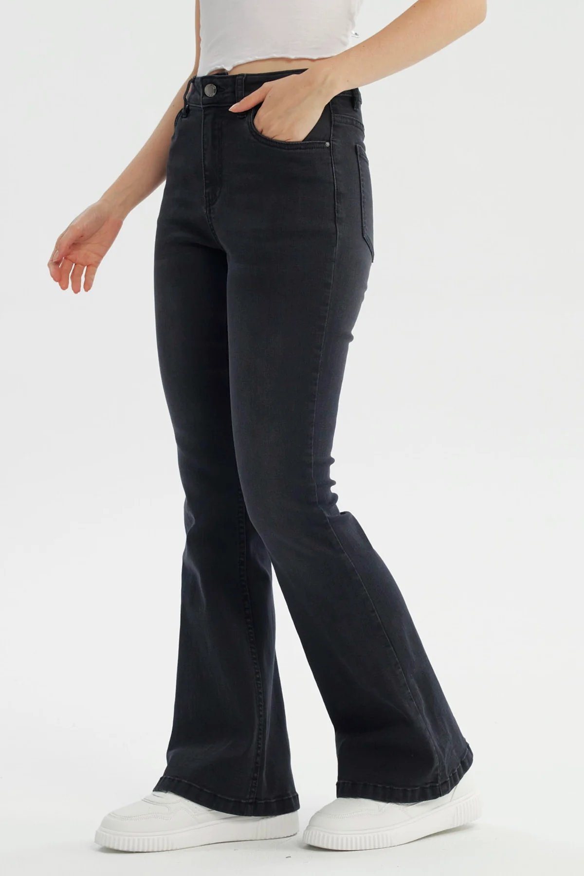 Jeans Mujer Flare Negro - Image 2