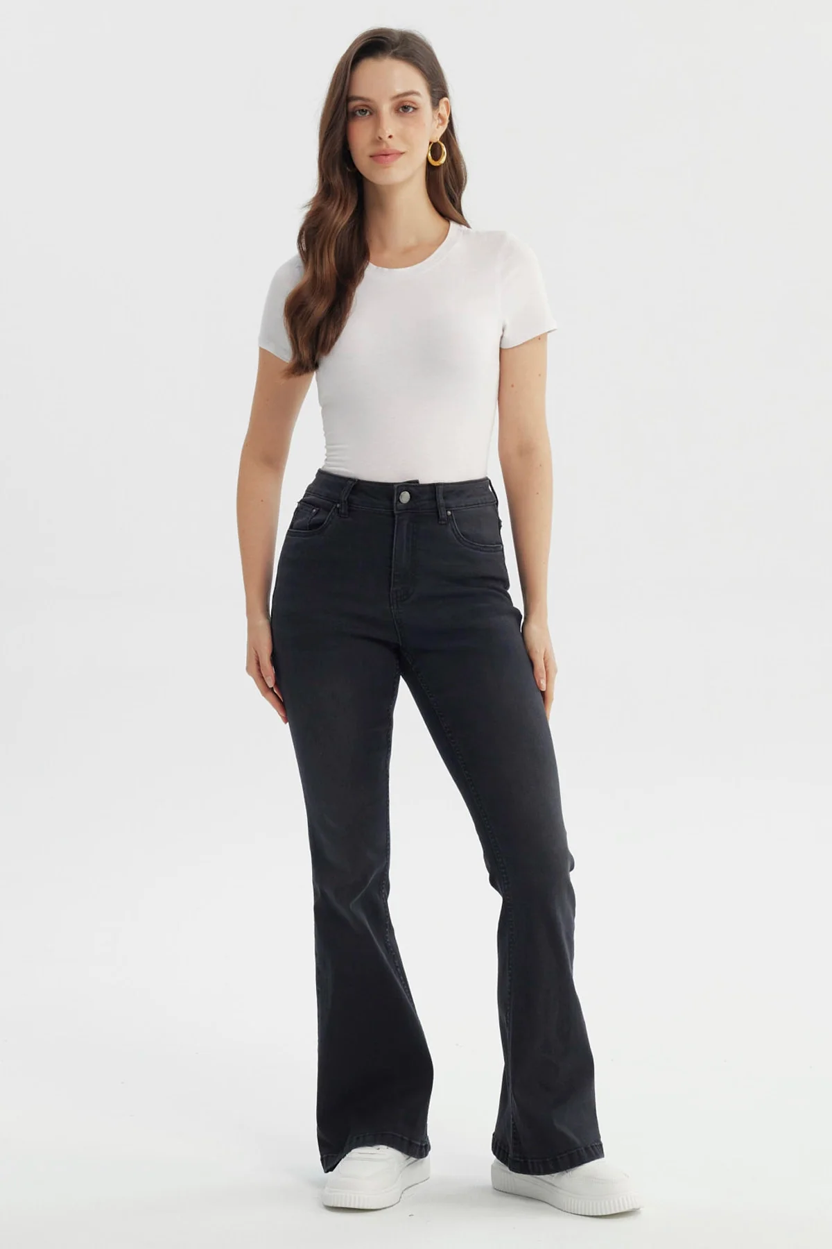Jeans Mujer Flare Negro - Image 4