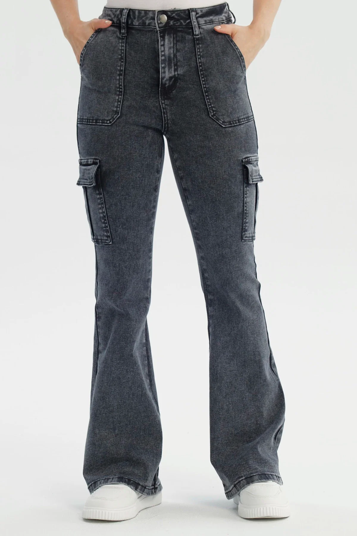 Jeans Mujer Flare Negro