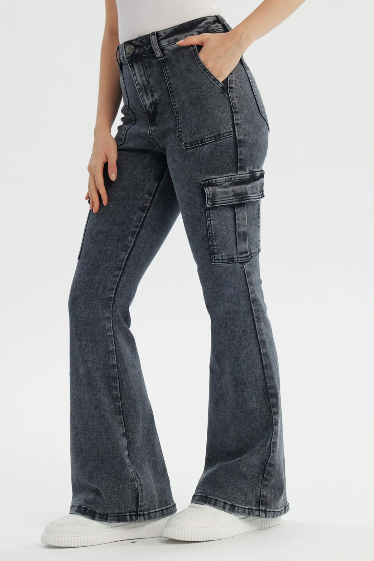 Jeans Mujer Flare Negro - Image 2
