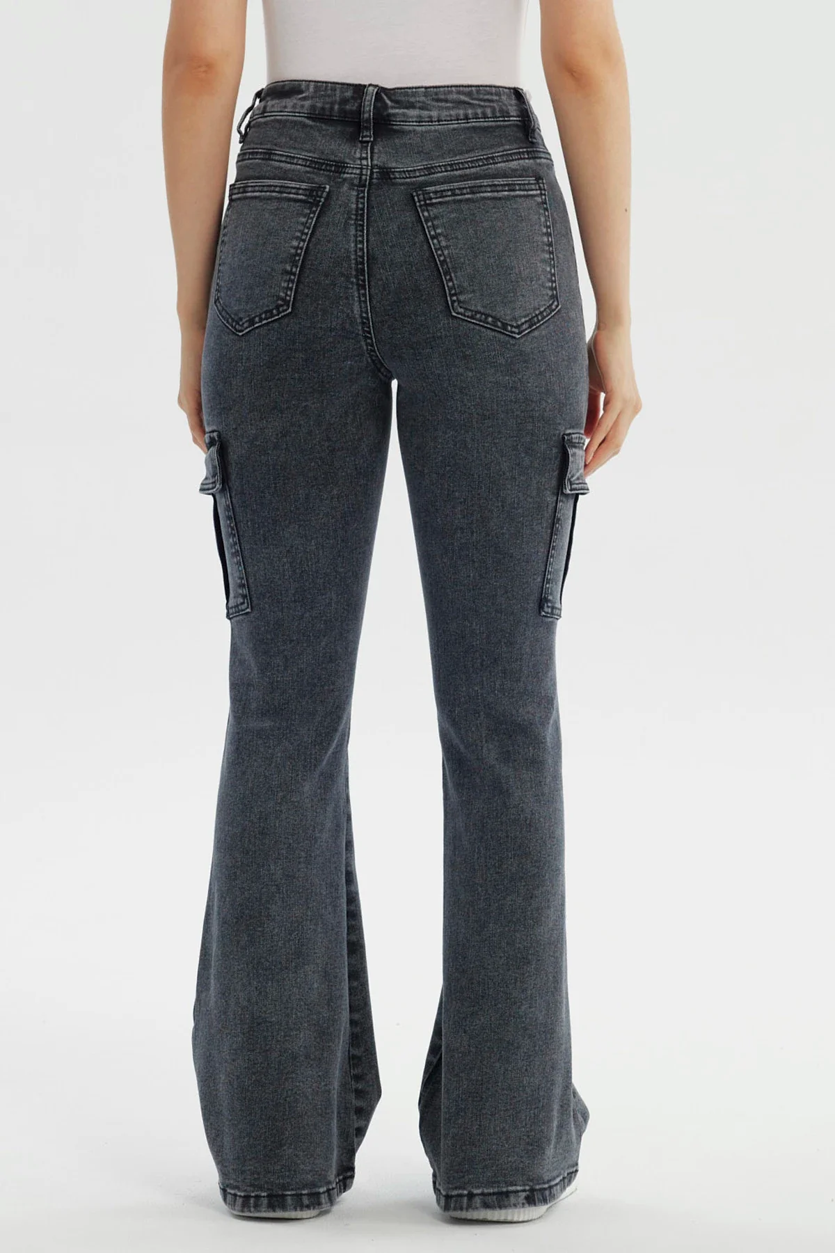 Jeans Mujer Flare Negro - Image 3