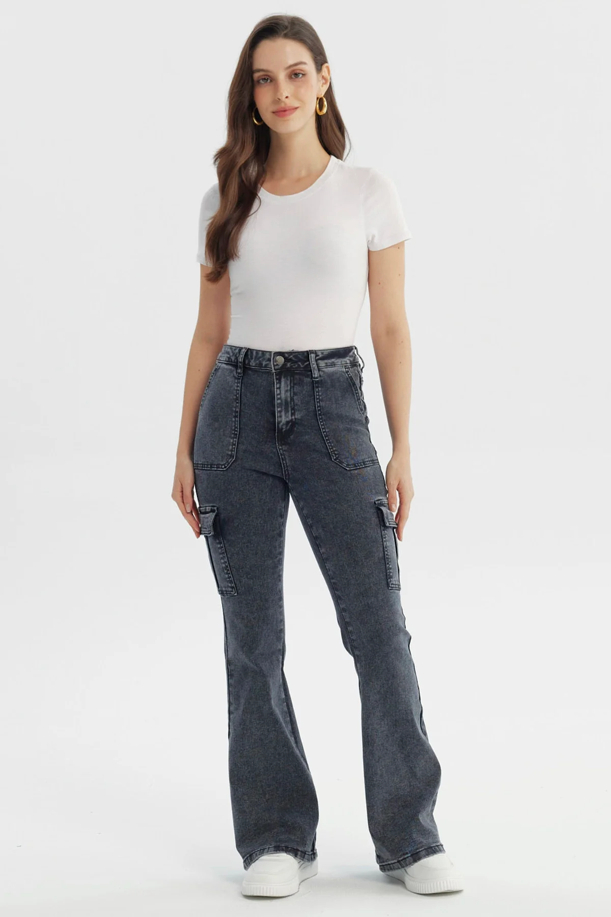 Jeans Mujer Flare Negro - Image 4