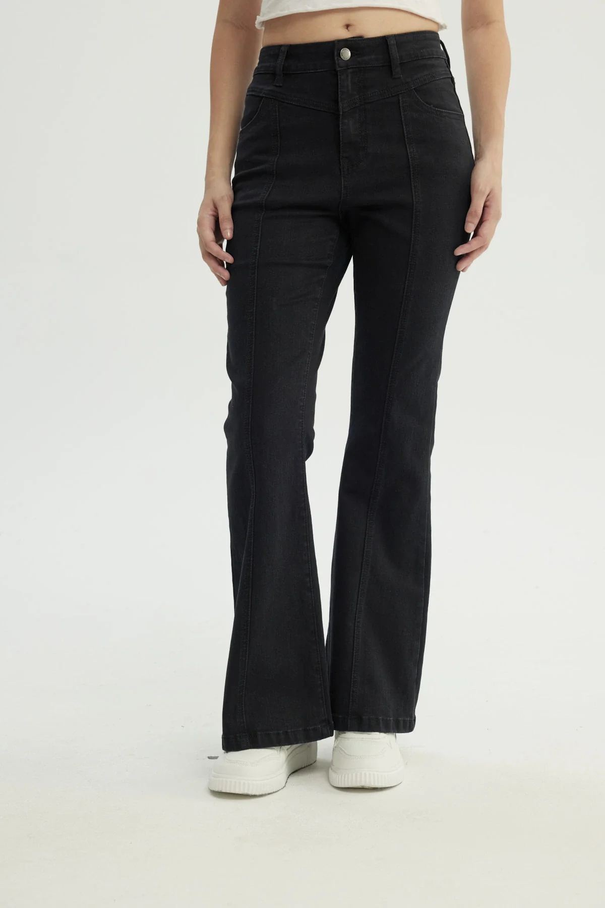 Jeans Mujer Flare Negro