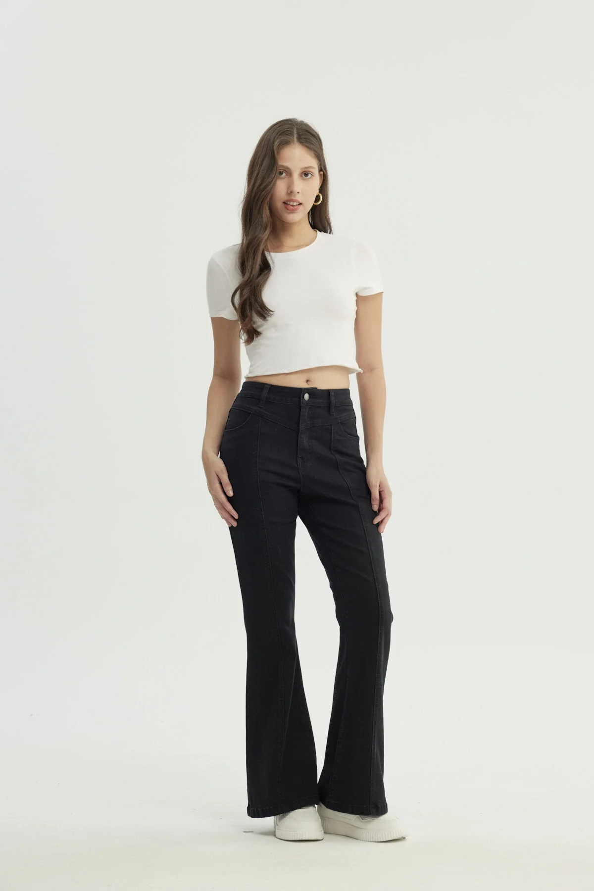 Jeans Mujer Flare Negro - Image 4