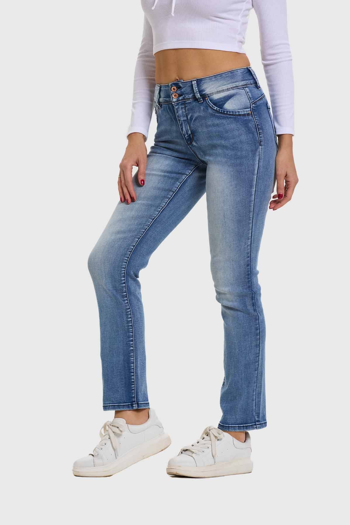 Jeans Mujer Flo Calce Recto Azul - Image 2