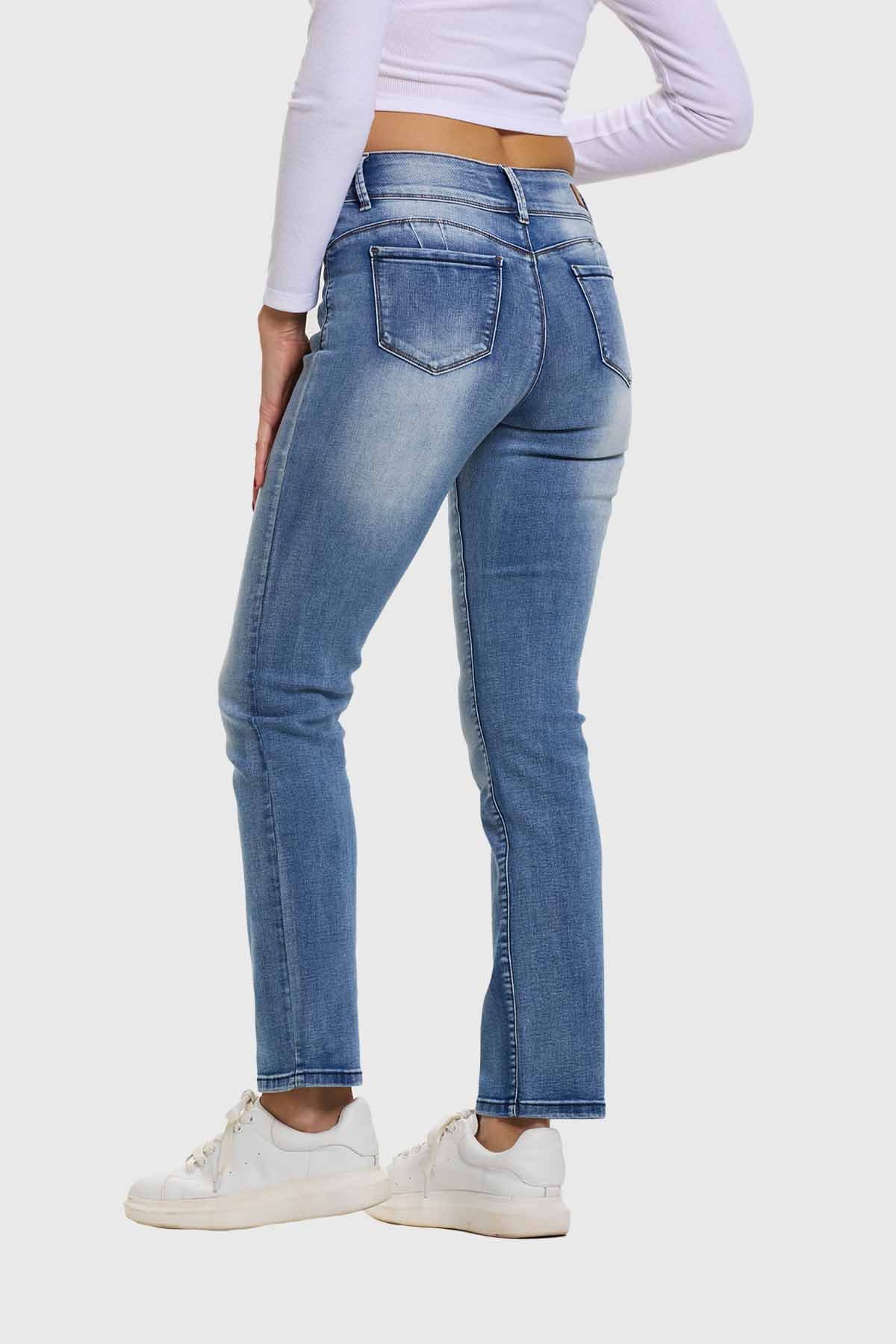 Jeans Mujer Flo Calce Recto Azul - Image 3