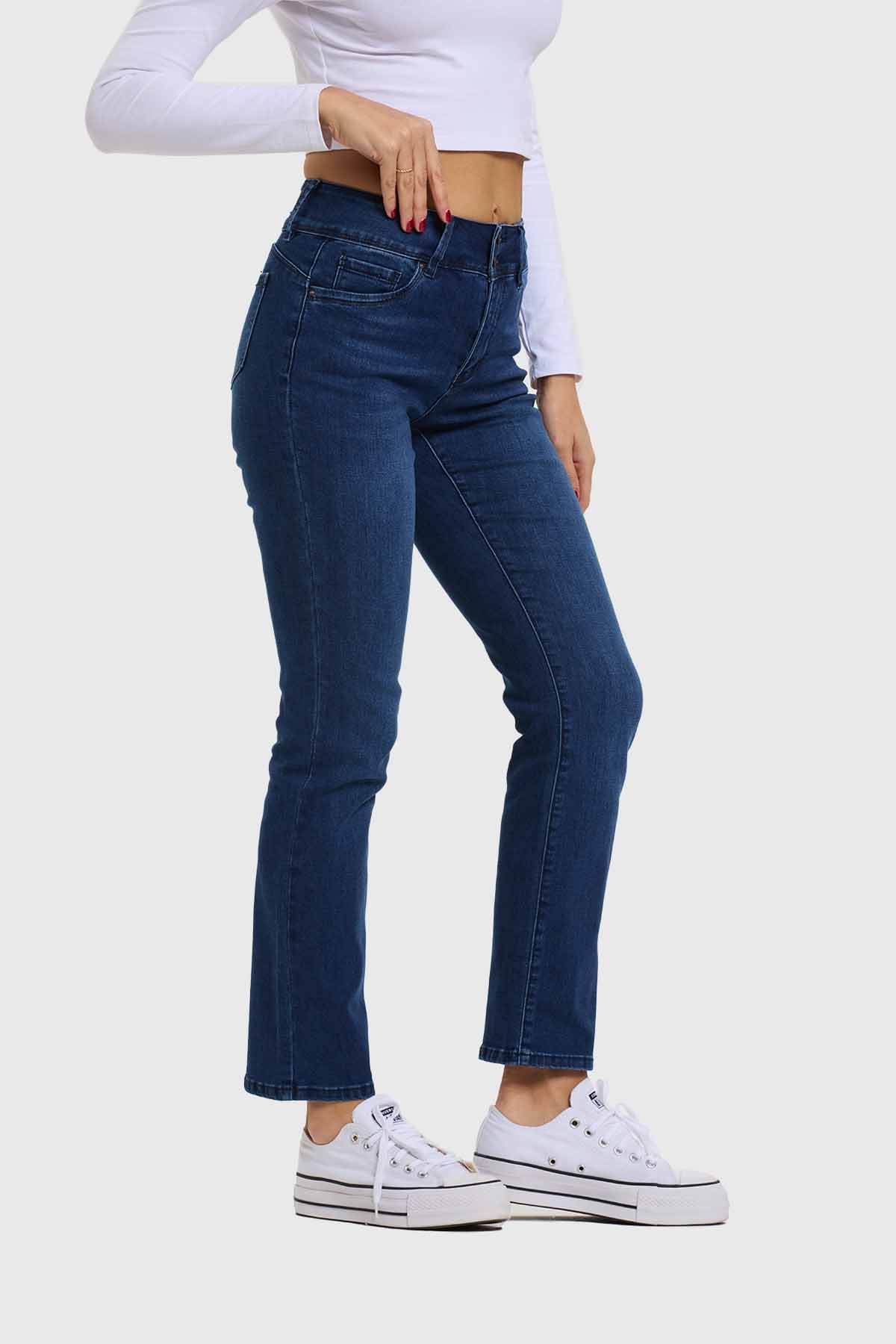 Jeans Mujer Flo Calce Recto Azul - Image 2