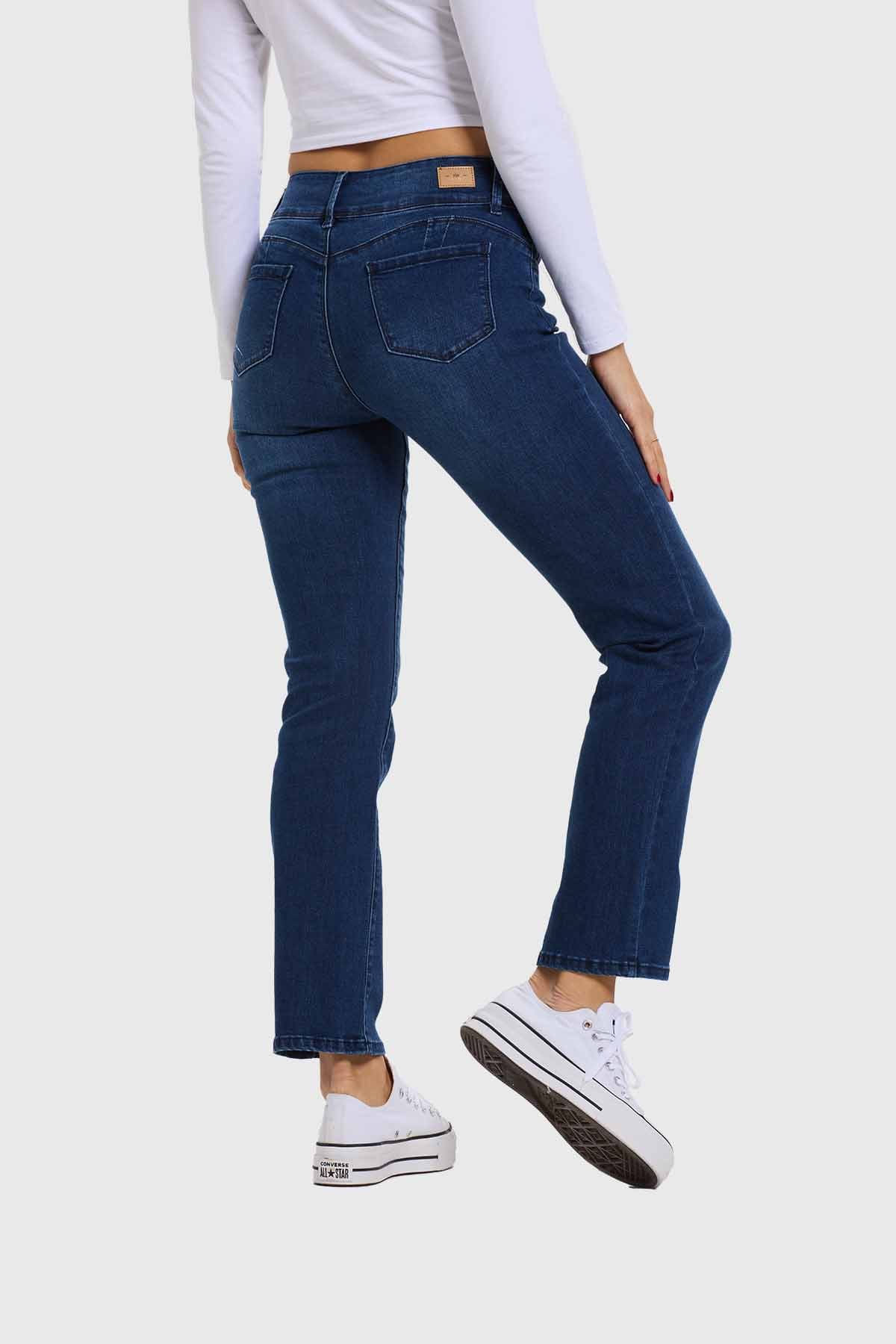 Jeans Mujer Flo Calce Recto Azul - Image 3