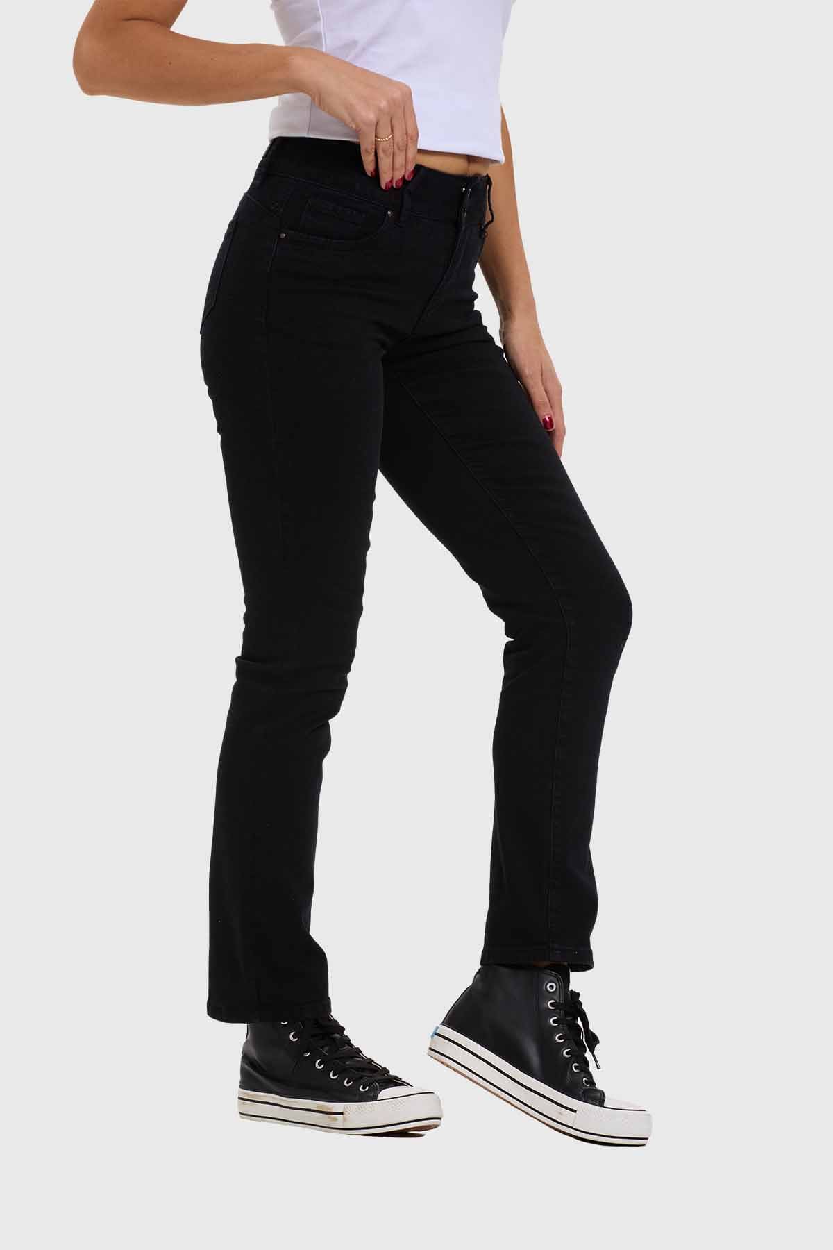 Jeans Mujer Flo Calce Recto Negro - Image 2