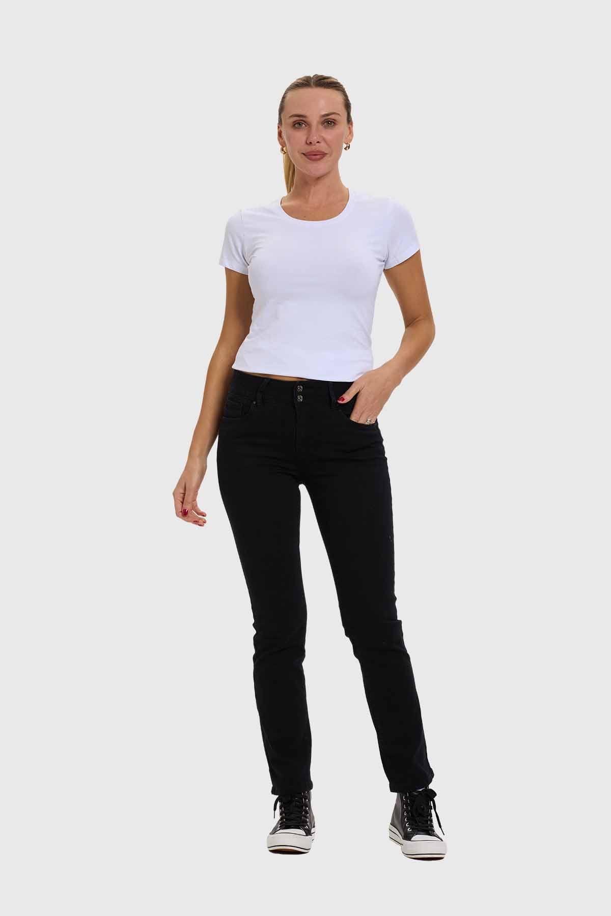 Jeans Mujer Flo Calce Recto Negro - Image 4