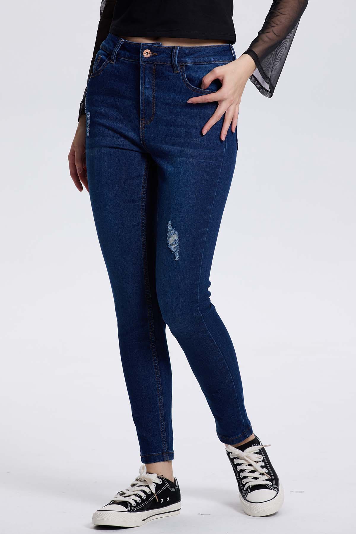 Jeans Mujer Lia Super Skinny Azul Oscuro - Image 2