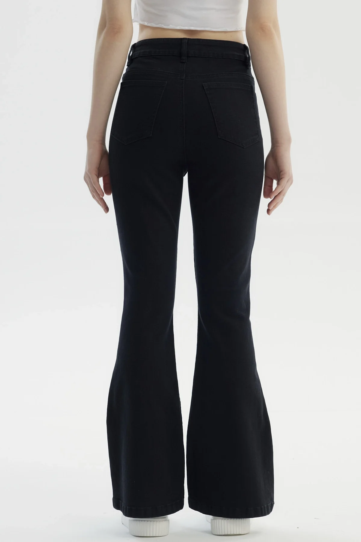 Jeans Mujer Moda Flare Negro - Image 3