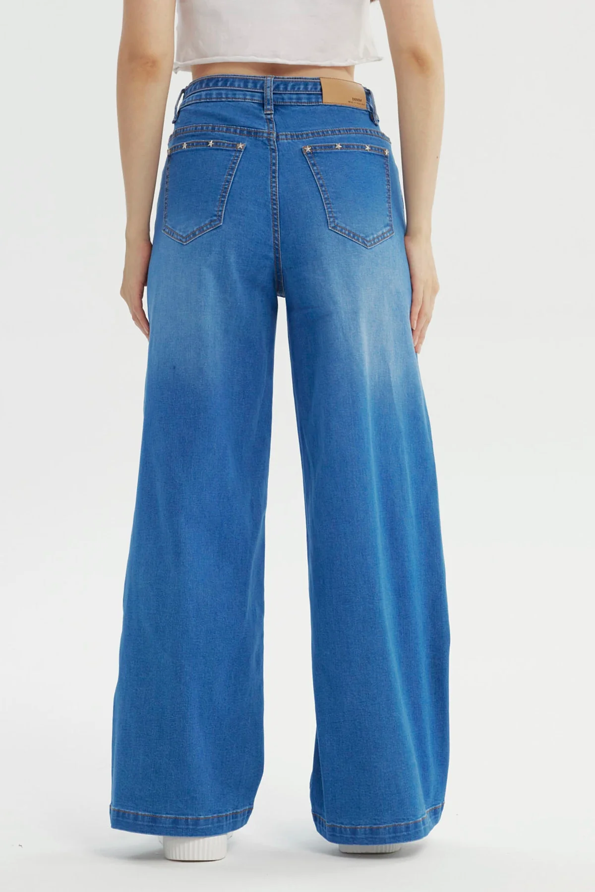 Jeans Mujer Moda Wide Leg Azul - Image 3