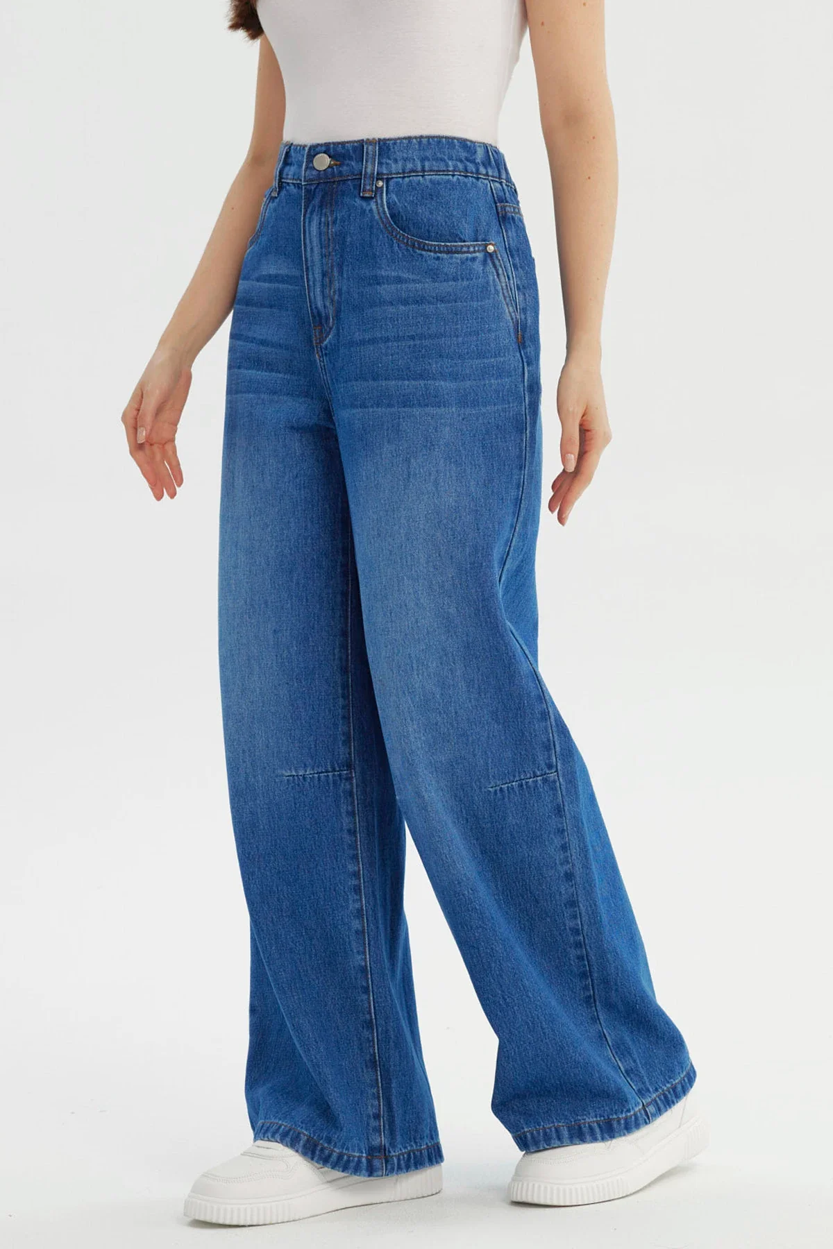 Jeans Mujer Moda Wide Leg Azul - Image 2
