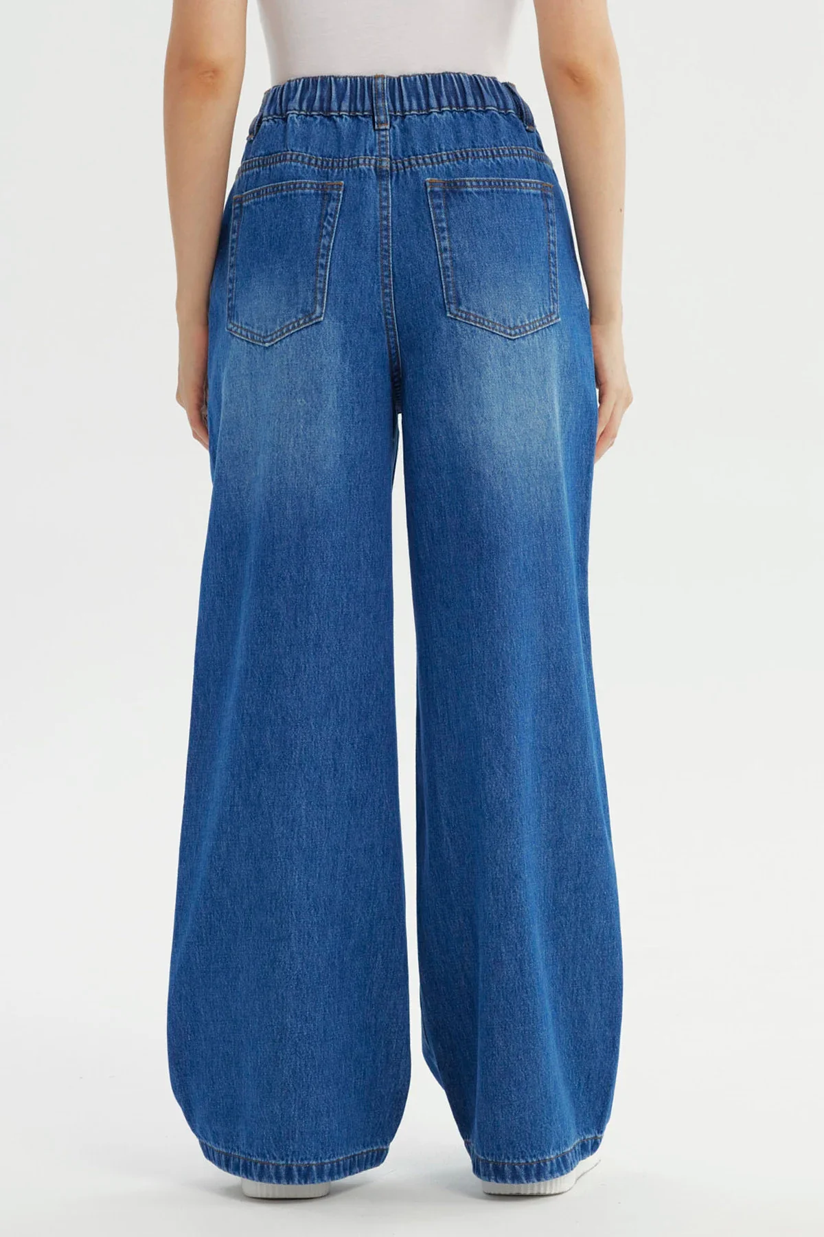 Jeans Mujer Moda Wide Leg Azul - Image 3