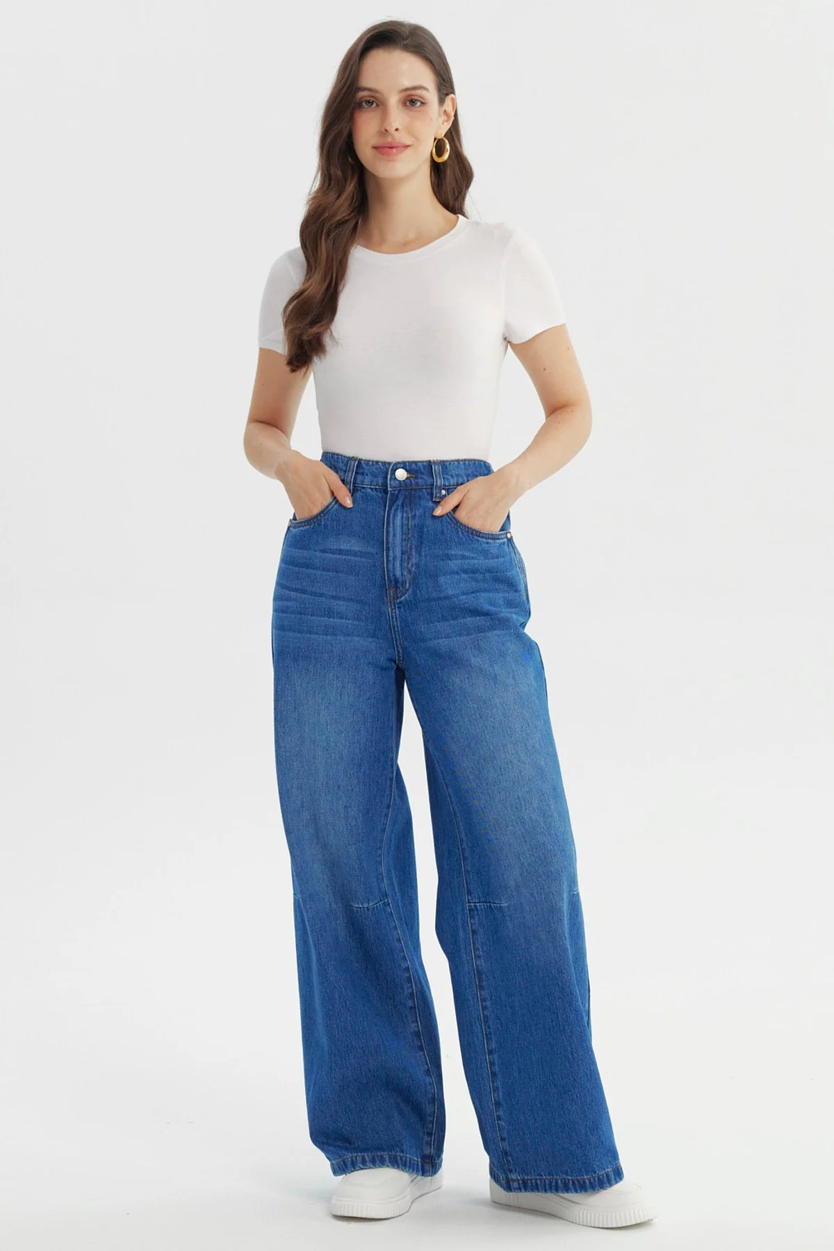 Jeans Mujer Moda Wide Leg Azul - Image 4