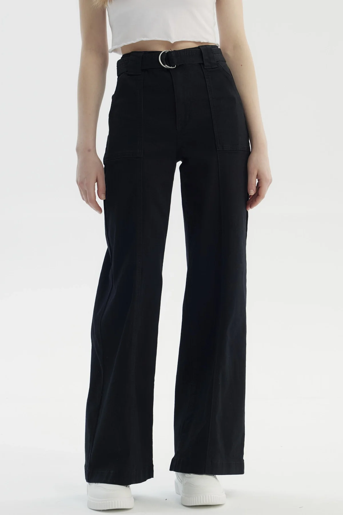 Jeans Mujer Palazzo Negro