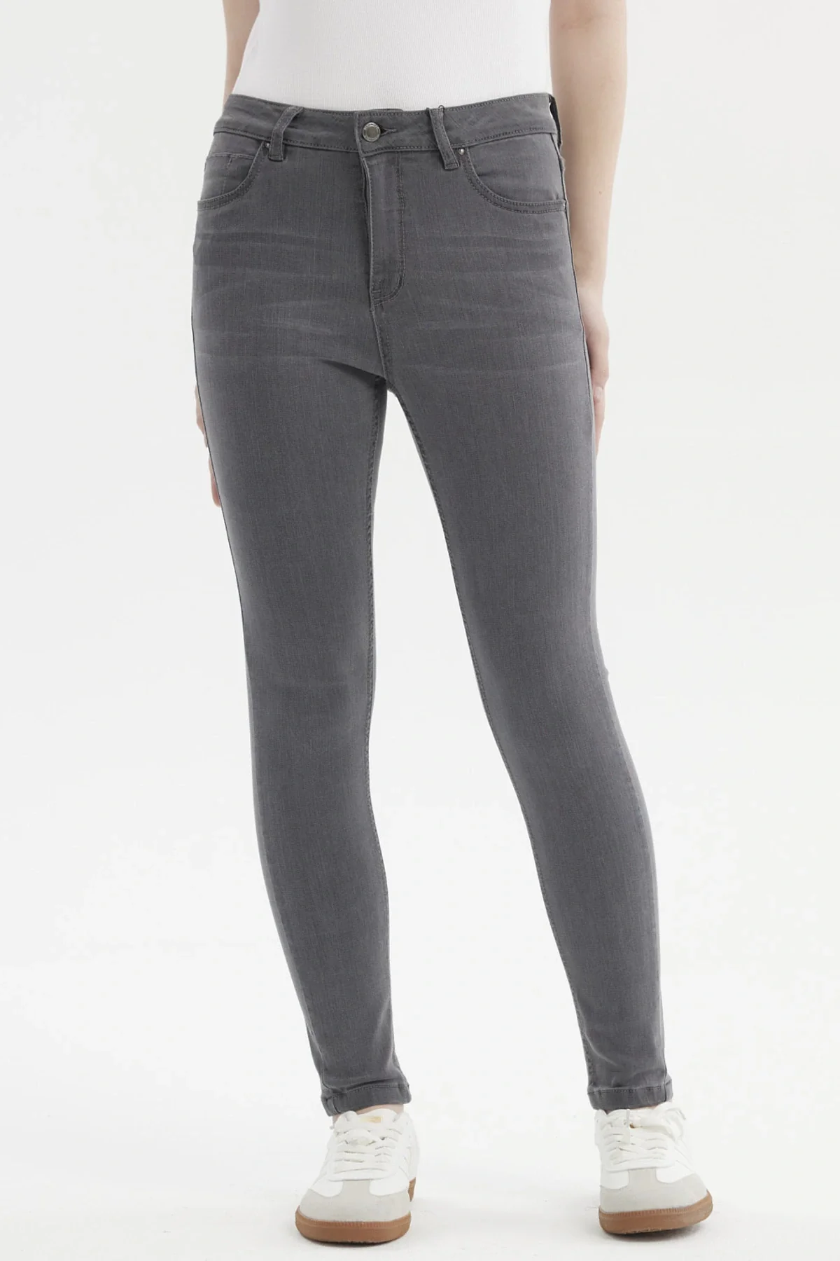 Jeans Mujer Super Skinny Estela Gris
