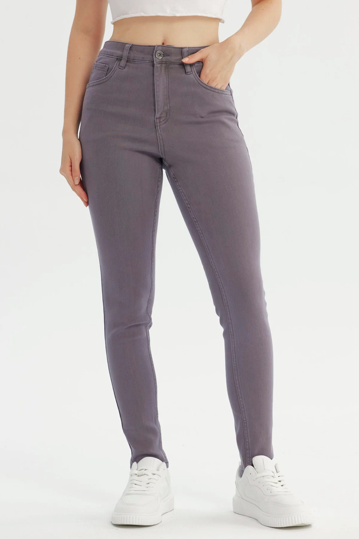 Jeans Mujer Superskinny Gris