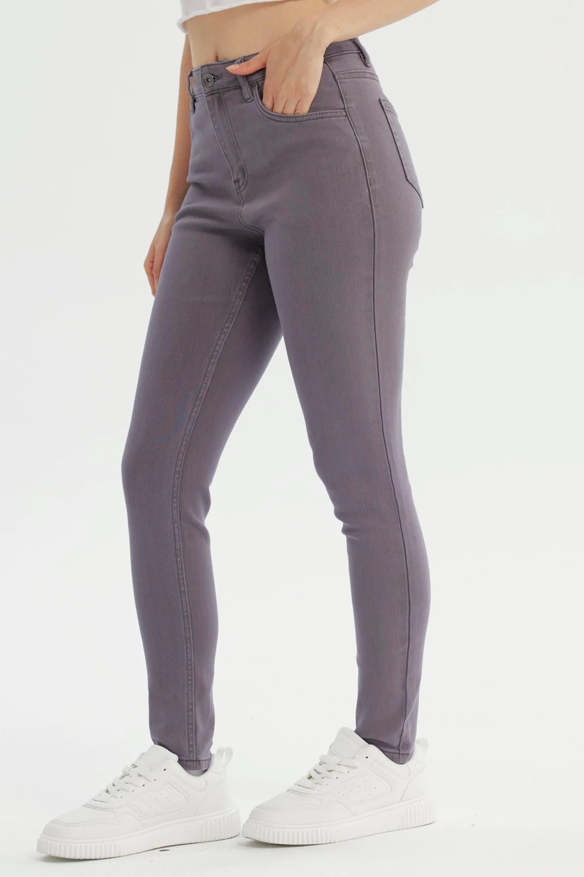 Jeans Mujer Superskinny Gris - Image 3
