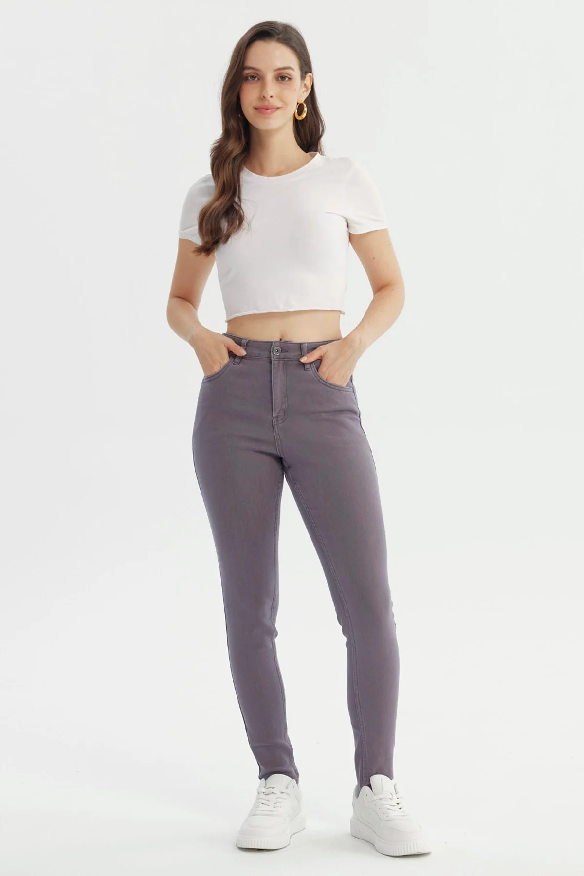 Jeans Mujer Superskinny Gris - Image 4