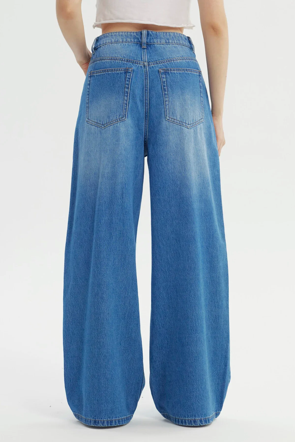 Jeans Mujer Wide Leg Azul - Image 3