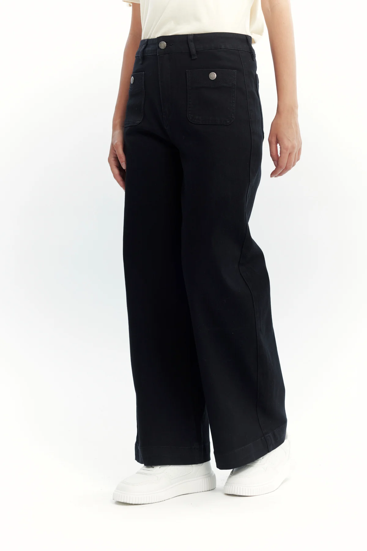 Jeans Mujer Wide Leg Negro - Image 2